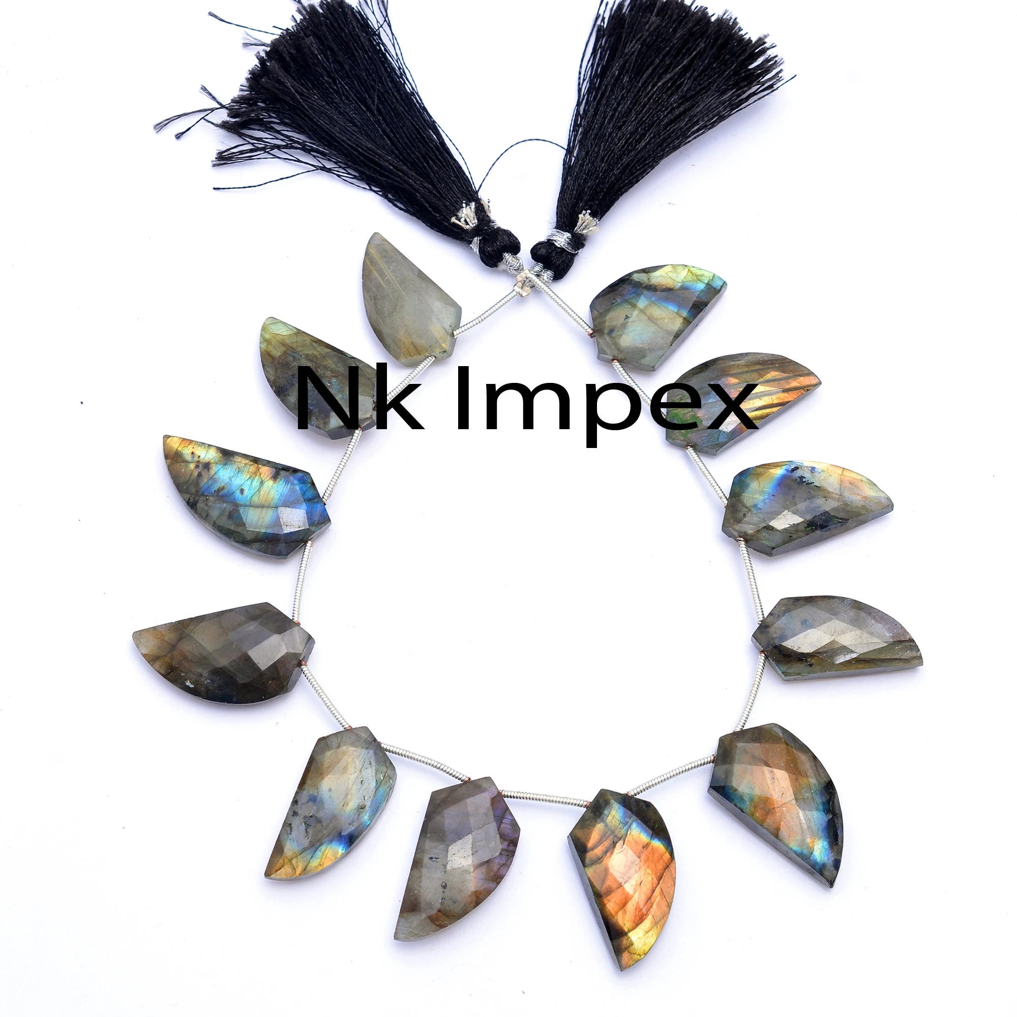 Black Rainbow Labradorite Faceted Mango Beads, 20 mm To 30 mm, Purple Labradorite Mango Shape Beads, Labradorite Jewelry Gemstone