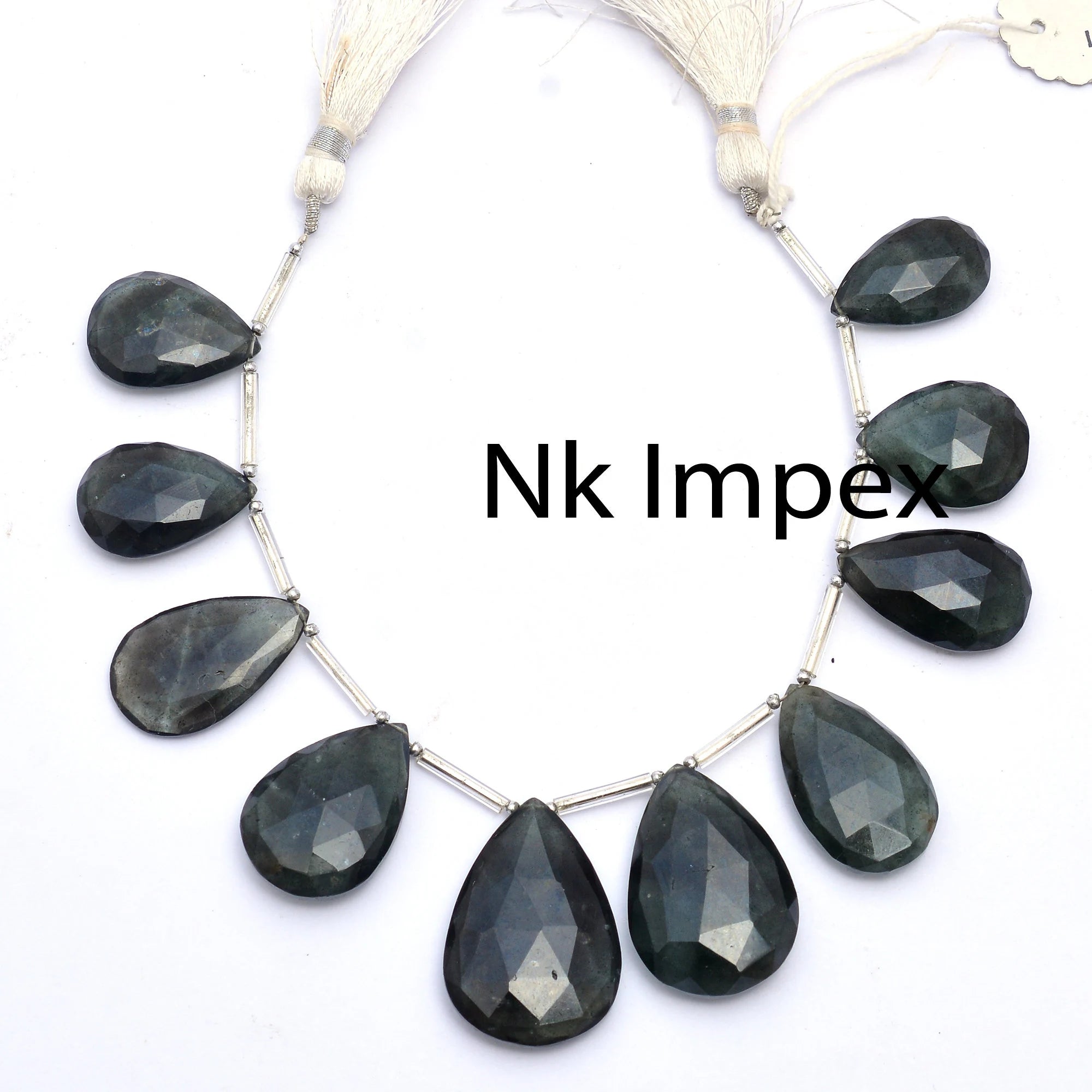 Natural Moss Aquamarine Pear Cut Layout, Handmade Beads, AAA Quality, Gift For Her, Jewelry Beads, SKU310