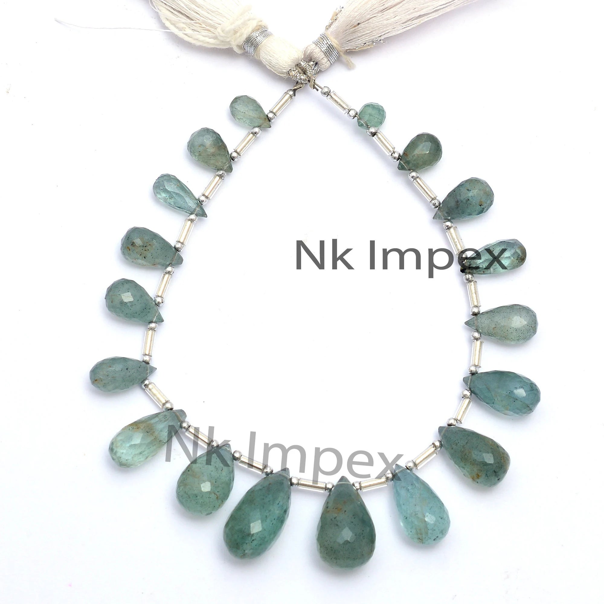 Natural Moss Aquamarine Tear Drop Cut Briolettes 8 Inches, AA Quality, Handmade Beads, Gift For Her, Jewelry Beads, SKU No. 311