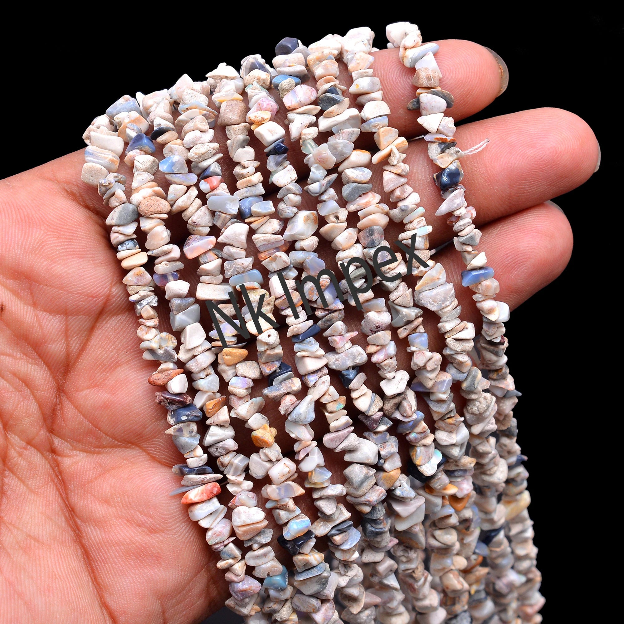 Australian Opal Smooth Chips Beads, 4.5 - 5.5 mm, Australian Opal Uncut Chips, Opal Uncut Chips, Australian Jewelry Making Beads, SKU 313