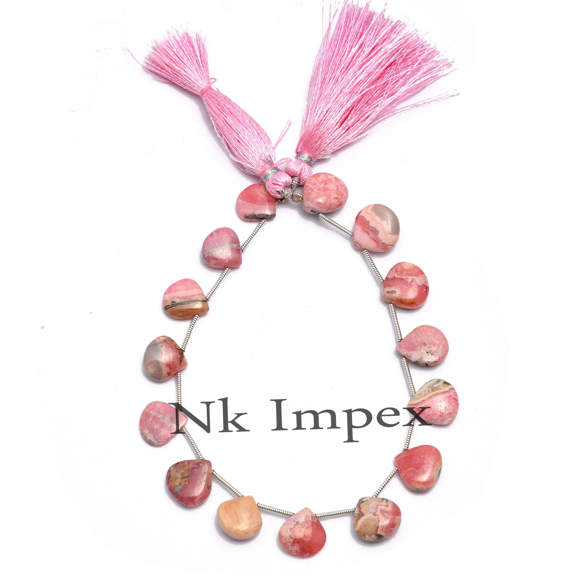 Natural Rhodochrosite Smooth Heart Shape Beads, SKU664