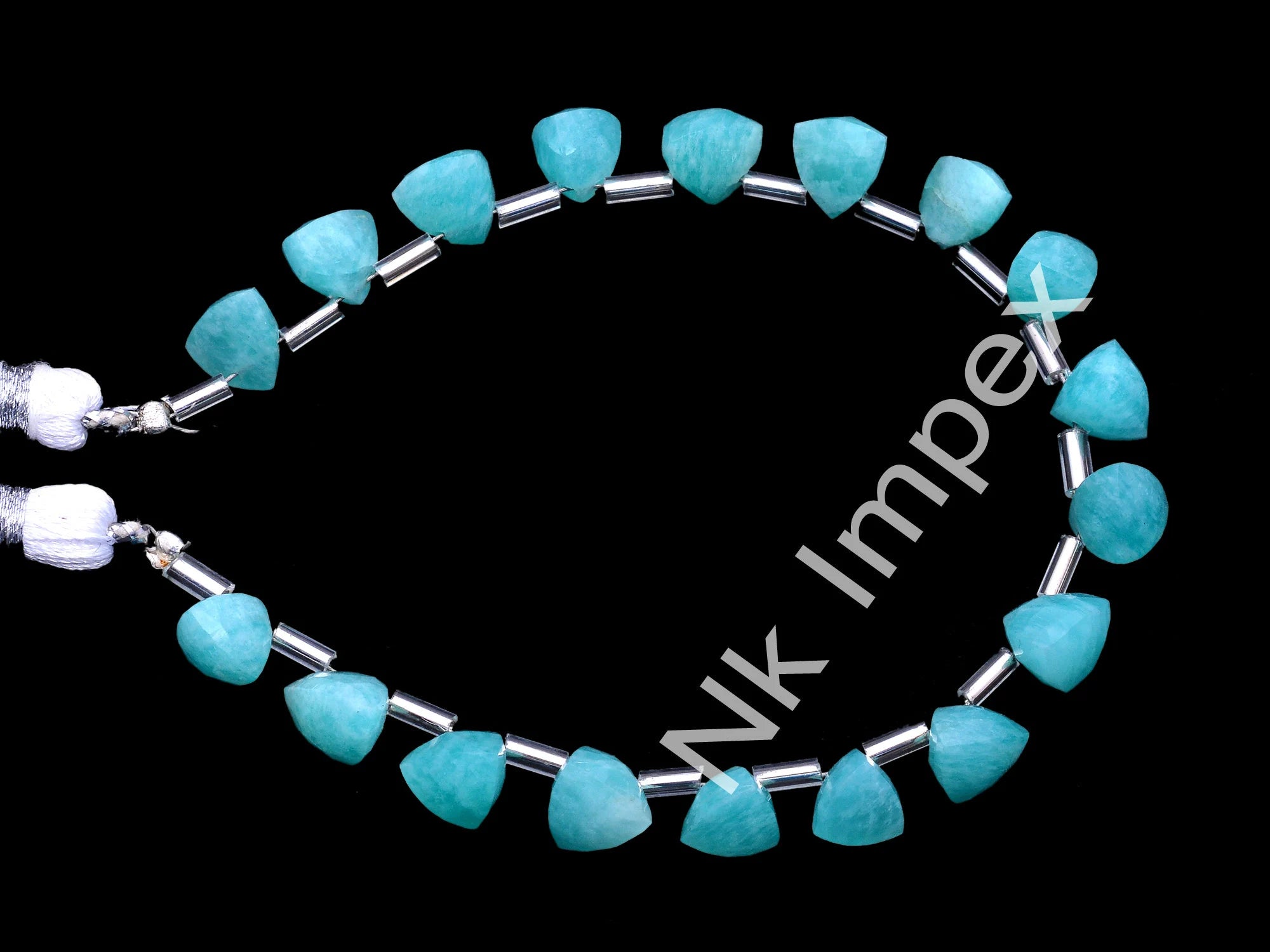 Amazonite Pyramid Faceted Triangle Beads, 6x6 mm To 7x8 mm, (SKU1032)