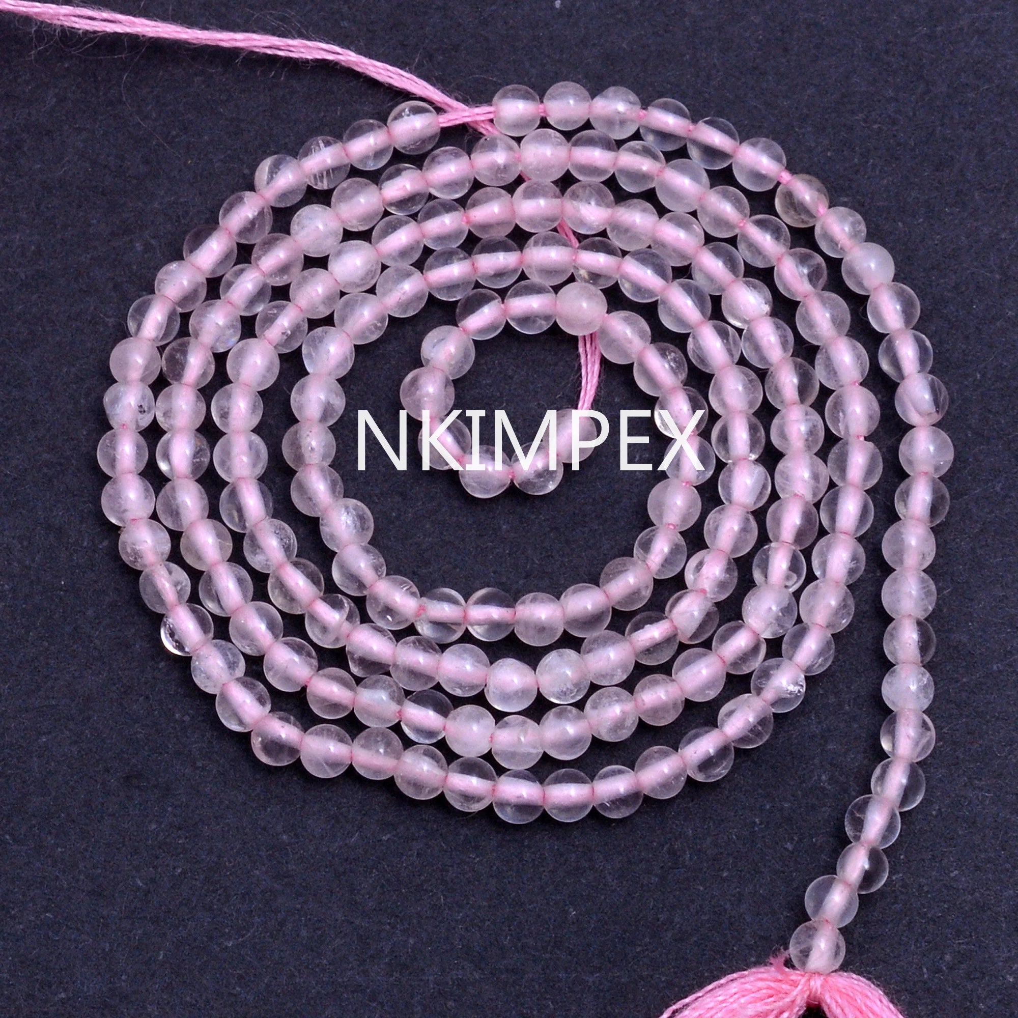 Pink Rose Quartz Smooth Micro Round Beads, 2 mm To 2.5 mm, Rose Quartz Balls Beads, Rose Quartz Jewelry Making Gemstone Beads, (SKU022)
