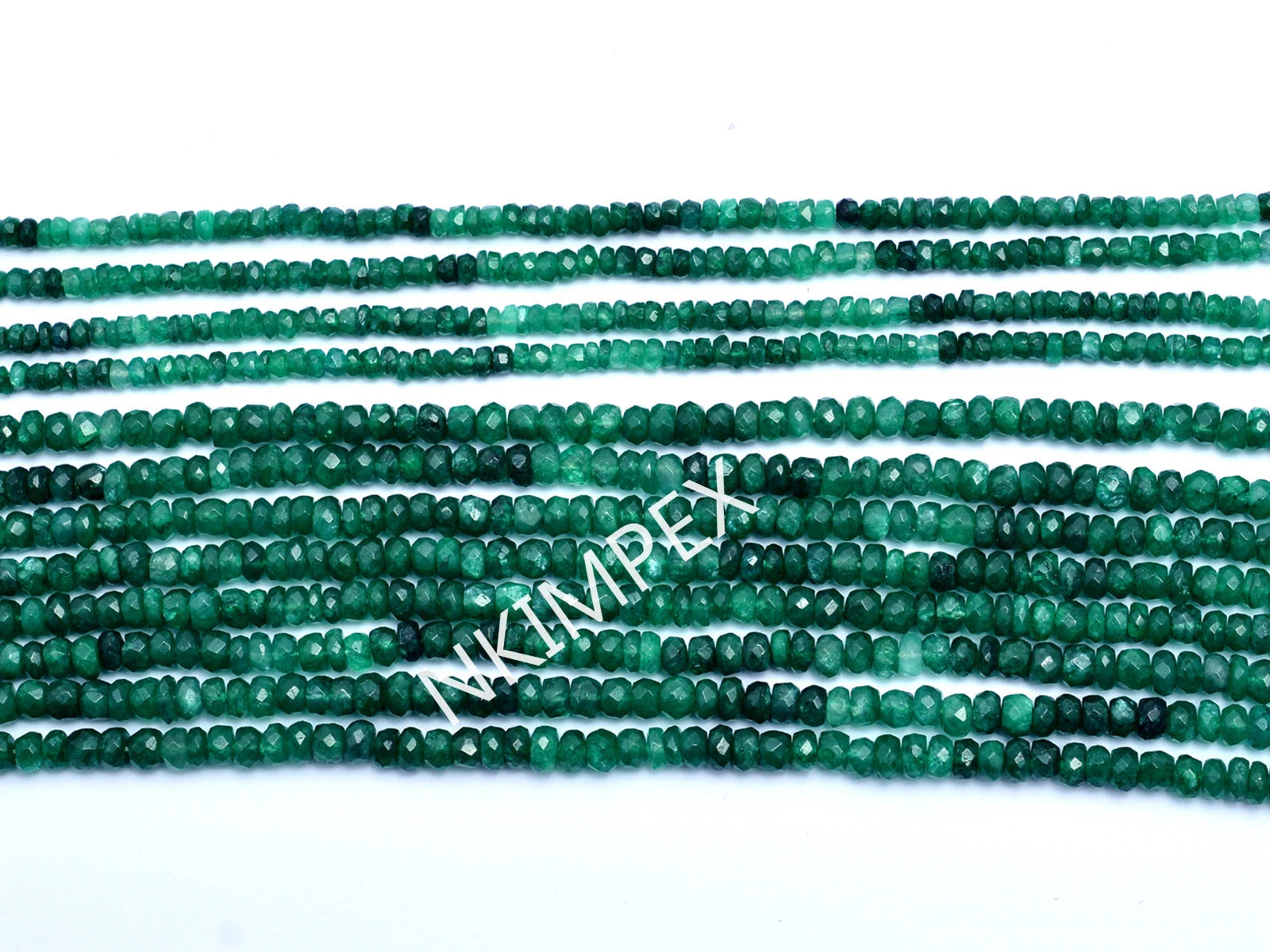 Beryl Dyed Faceted Rondelle Beads, 13 Inch Strand, Unique Gemstone Beads, (SKU049)