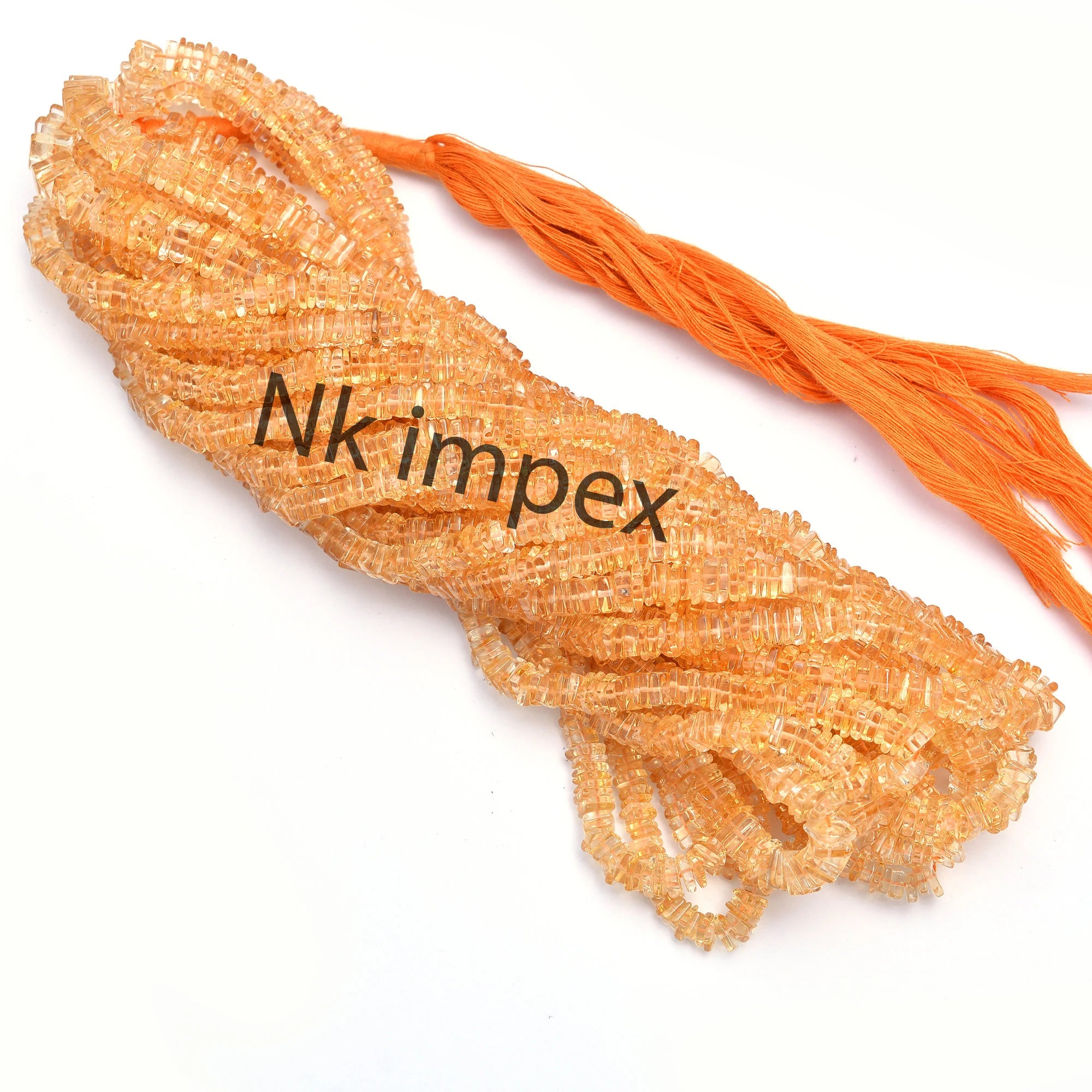 Natural Citrine Smooth Square Beads, Citrine Square Beads, Square Gemstone, Square Jewelry Making Beads, 16 Inch, SKU 114