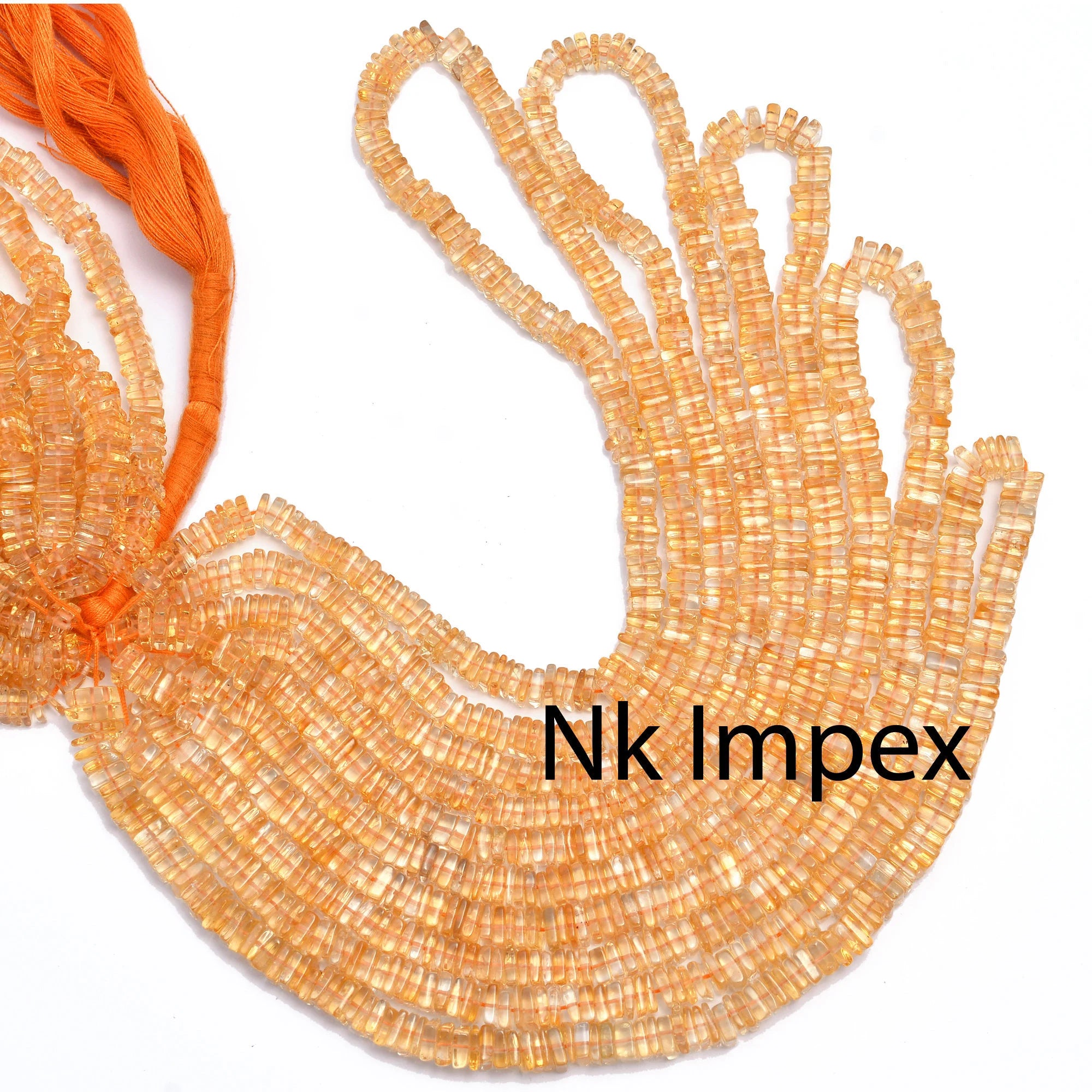 Natural Citrine Smooth Square Beads, Citrine Square Beads, Square Gemstone, Square Jewelry Making Beads, 16 Inch, SKU 114
