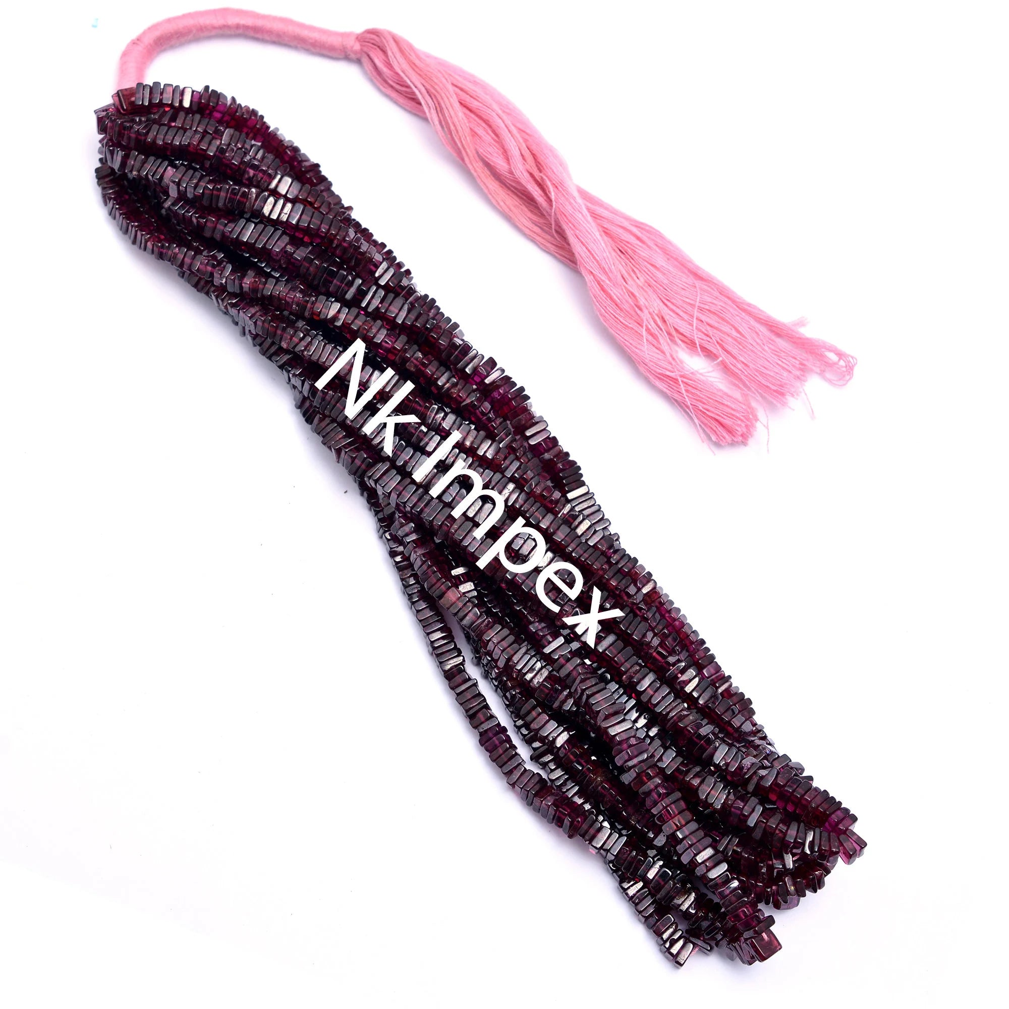 Natural Rhodolite Garnet Smooth Square Beads, Rhodolite Garnet Square, Garnet Square Beads, Gemstone Beads Jewelry, 16 Inch Beads (SKU120)