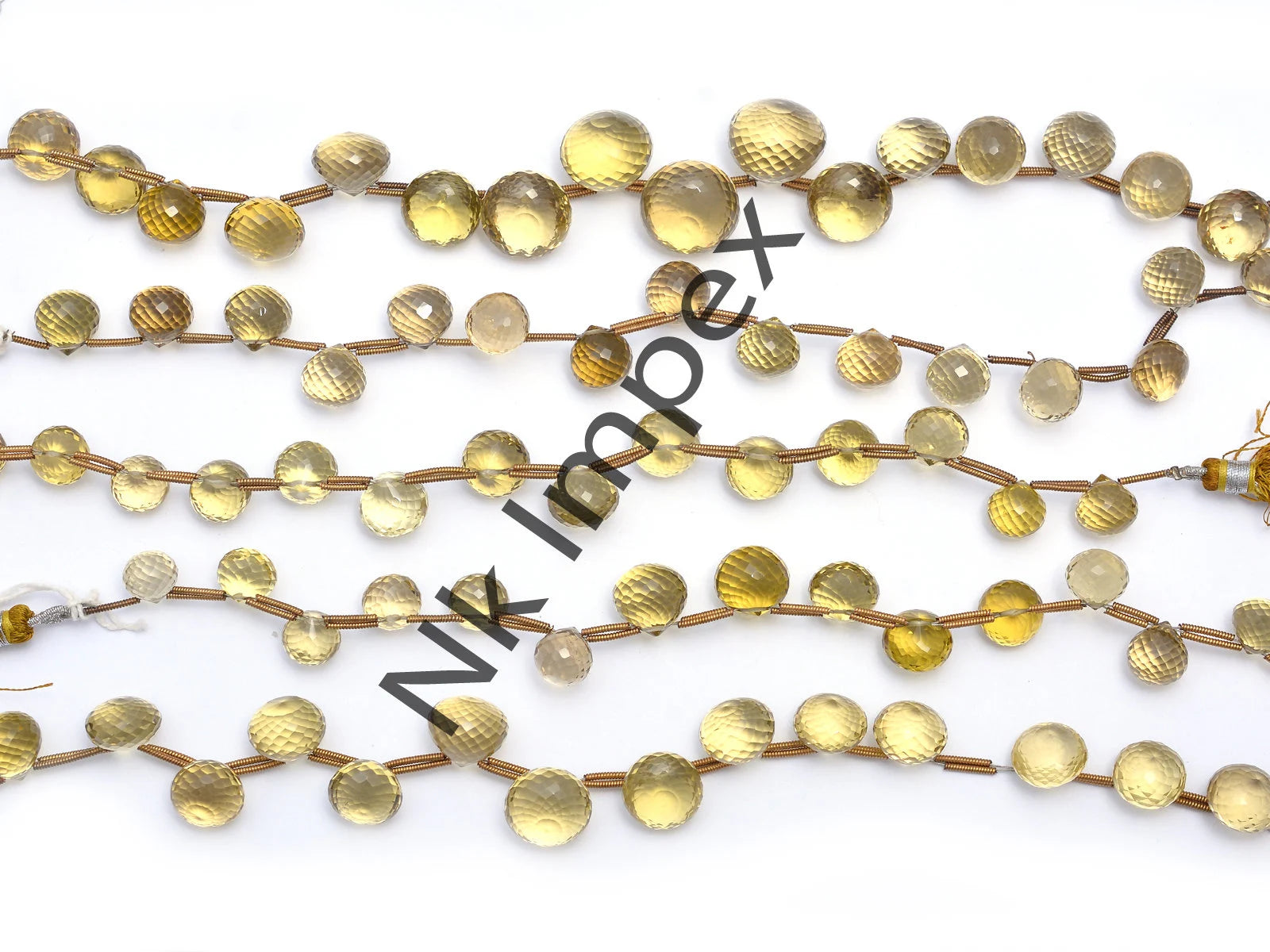 Natural Lemon Quartz Faceted Onion Beads, 10 - 13 mm/ 11 - 17 mm, Quartz Onion Shape, Lemon Quartz Beads, Gemstone Jewelry , 9 Inch, SKU 132