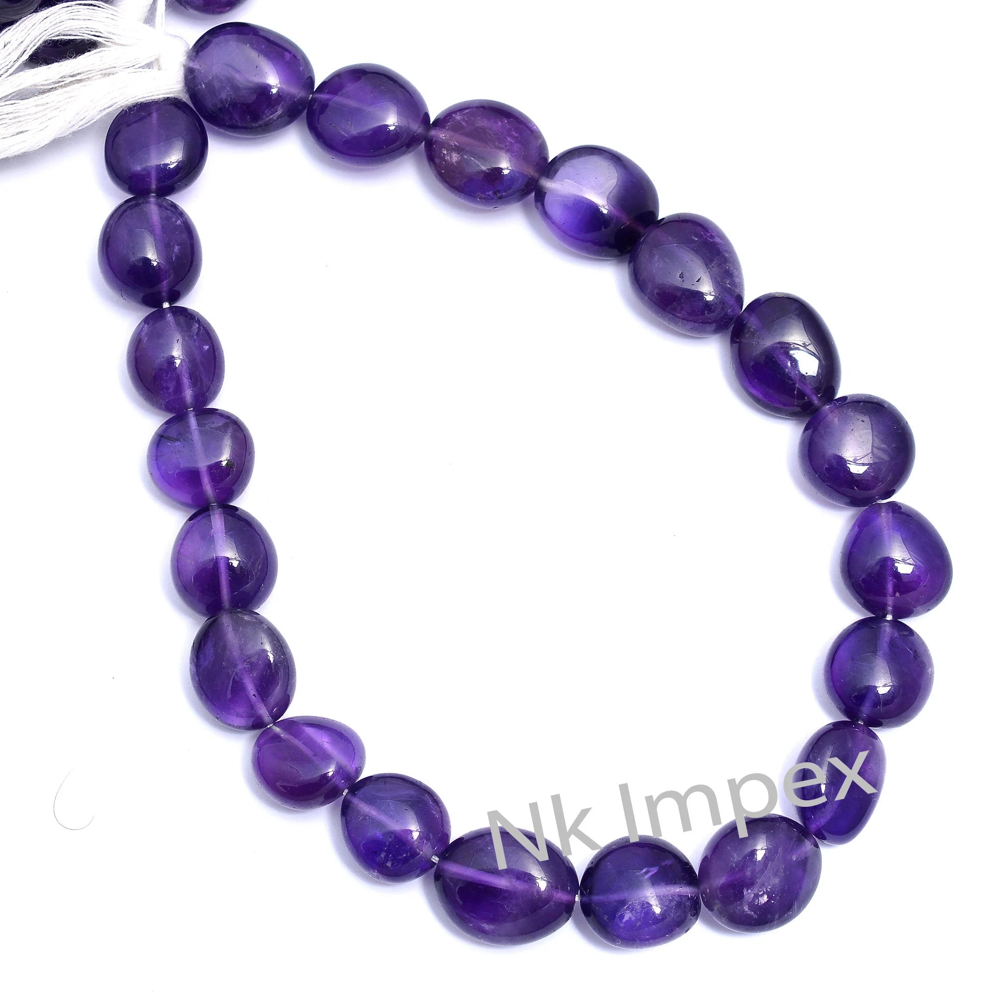 Natural Amethyst Smooth Tumble Beads, Blue Amethyst Tumble, Amethyst Nuggets Beads, Amethyst Jewelry Making Gemstone Beads, SKU No. 124