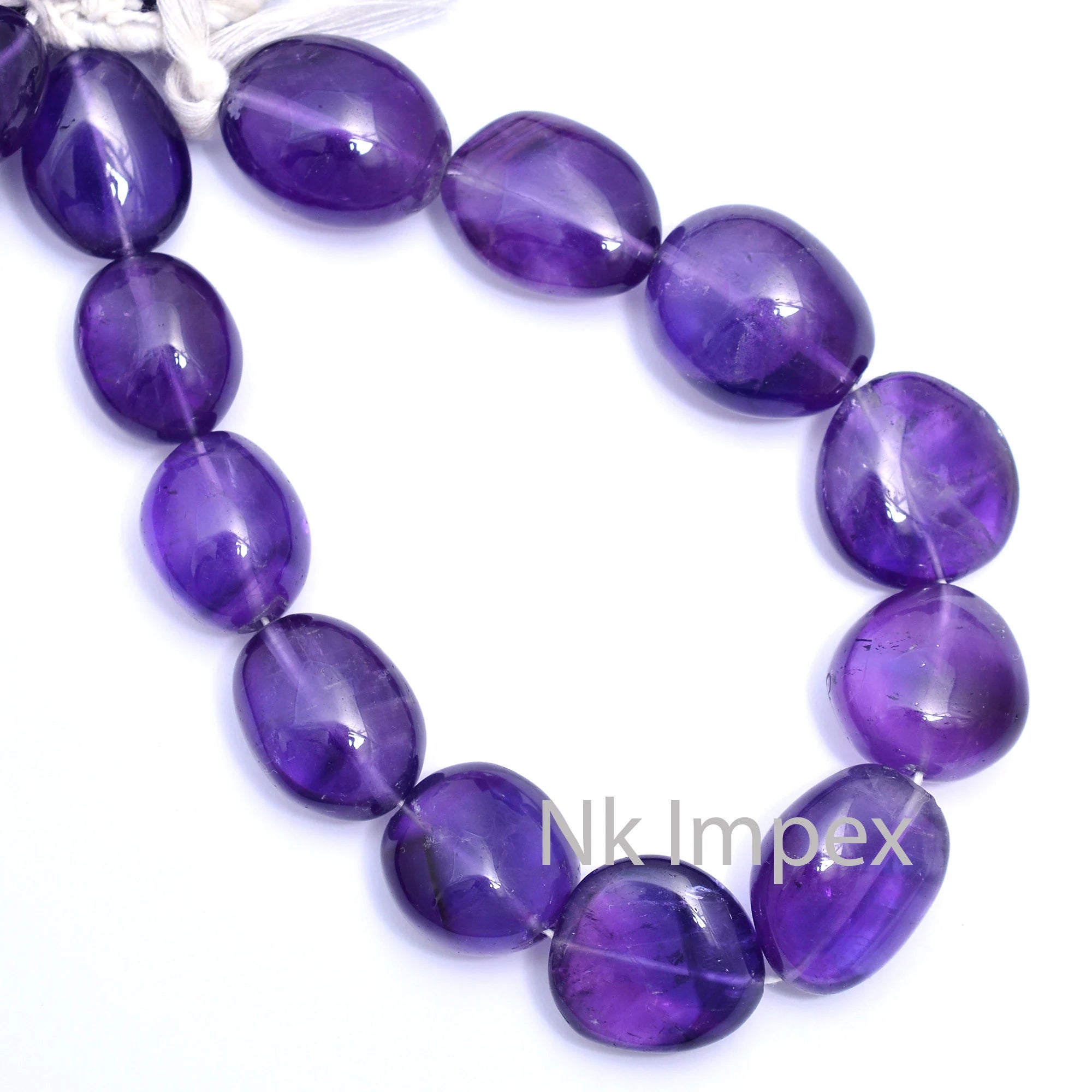 Natural Amethyst Smooth Tumble Beads, Blue Amethyst Tumble, Amethyst Nuggets Beads, Amethyst Jewelry Making Gemstone Beads, SKU No. 124