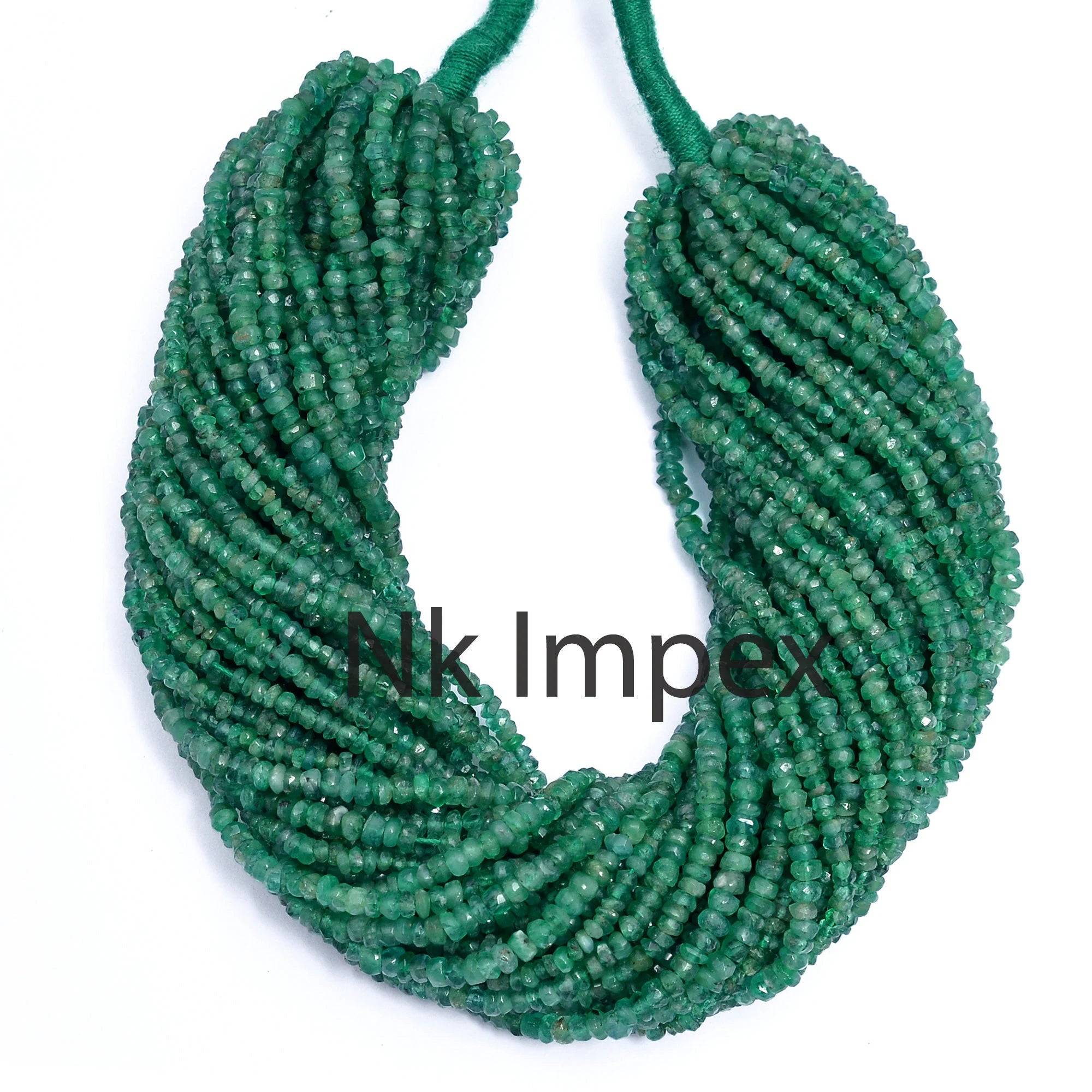Natural Emerald Faceted Rondelle Beads, 2 mm To 3 mm, Emerald Rondelle Beads, Emerald Beads, Emerald Jewelry Making Beads, 7.5 Inch (SKU138)