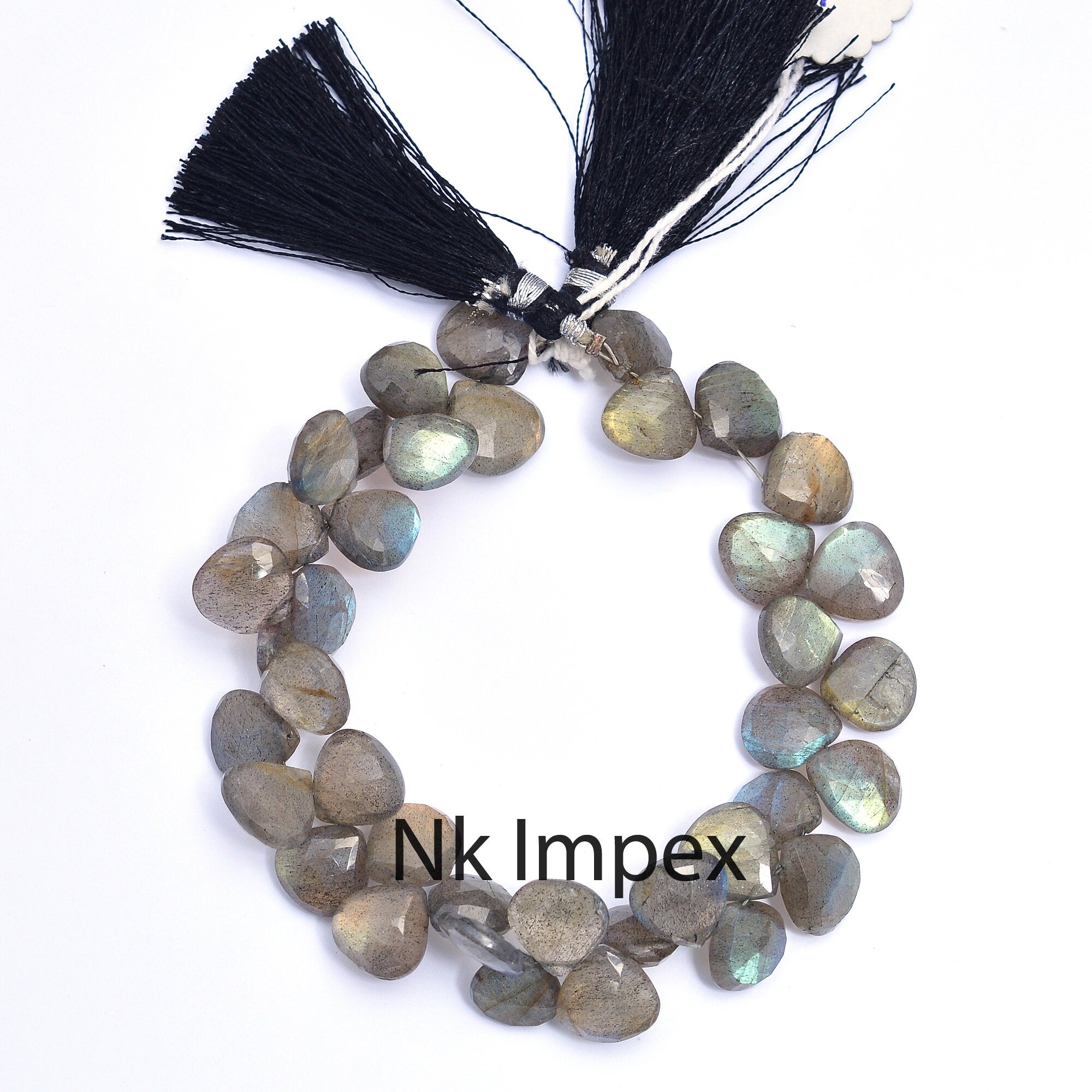 Natural Labradorite Faceted Heart Shape Beads, Labradorite Heart Shape, Grey Blue Heart Shape Beads, Labradorite Heart Jewelry Beads,SKU 148