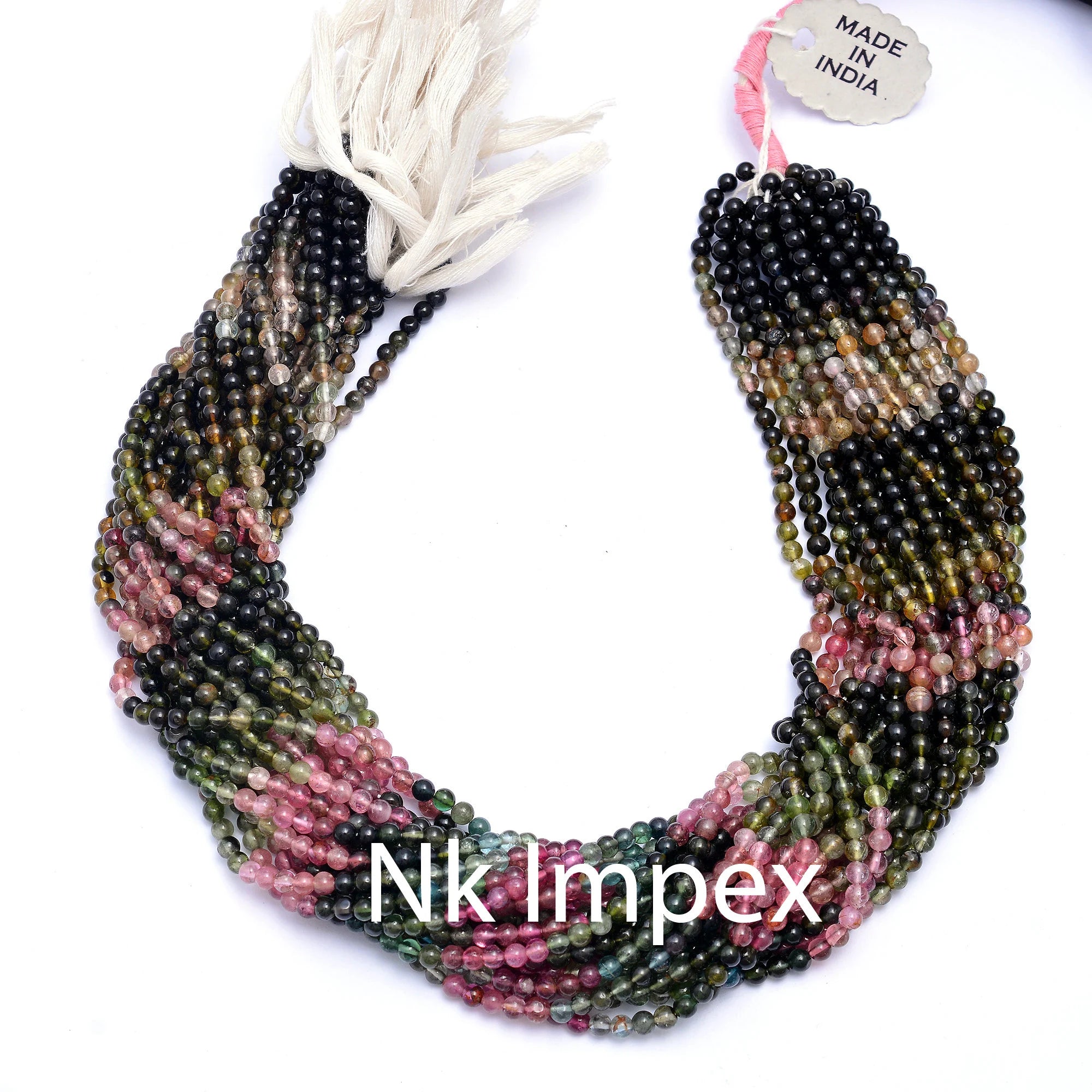 Multi Tourmaline Smooth Round Balls, 4 mm, Multi Tourmaline Balls, Multi Tourmaline Jewelry Gem Quality,15 Inch Price Per Strand