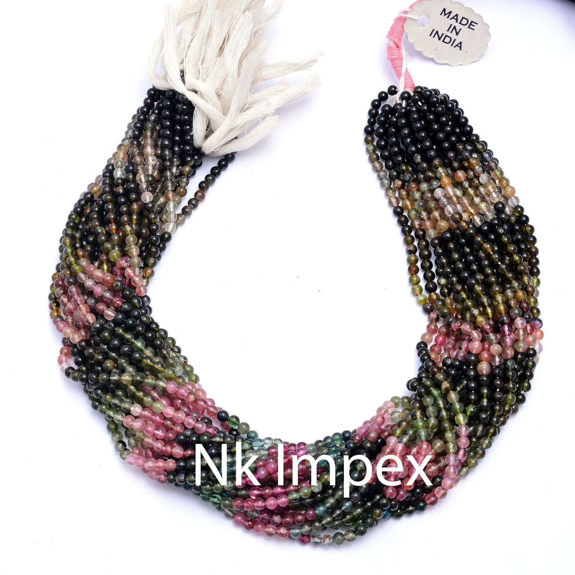 Multi Tourmaline Smooth Round Balls, 4 mm, Multi Tourmaline Balls, Multi Tourmaline Jewelry Gem Quality,15 Inch Price Per Strand