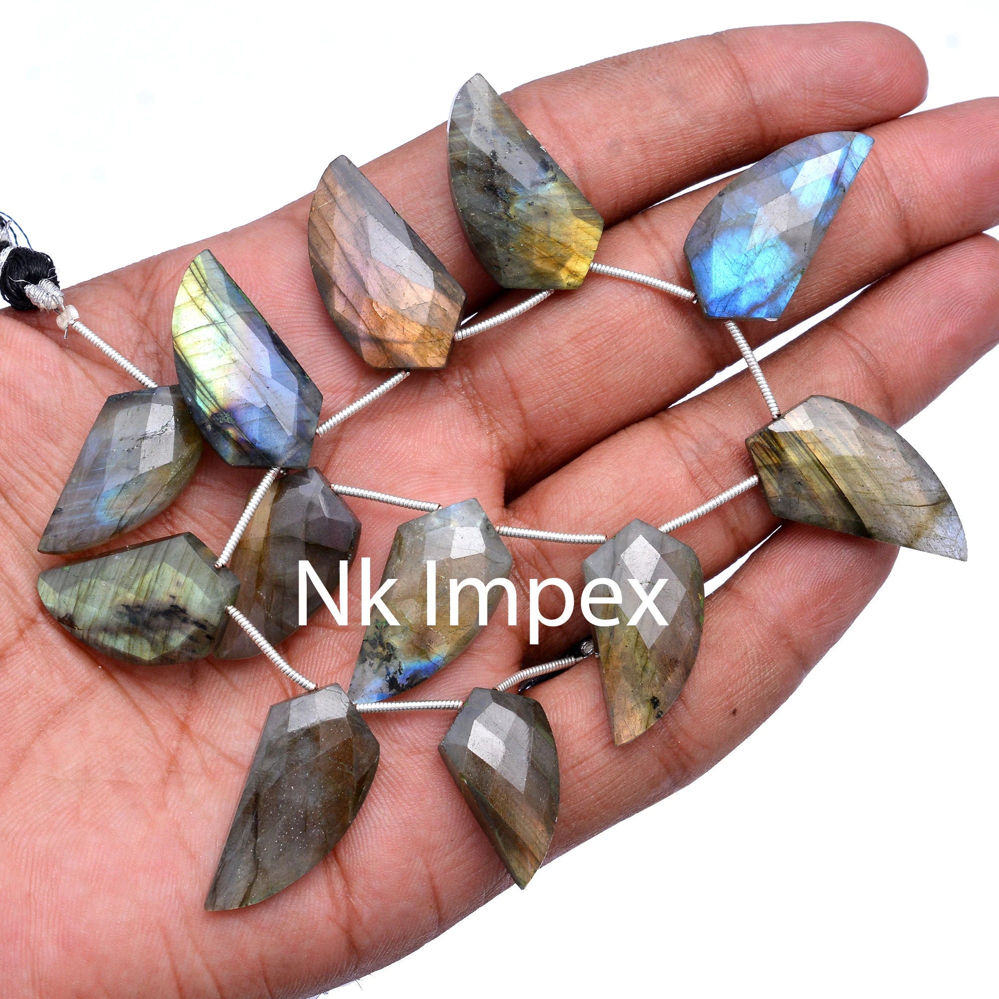 Black Rainbow Labradorite Faceted Mango Beads, 20 mm To 30 mm, Purple Labradorite Mango Shape Beads, Labradorite Jewelry Gemstone