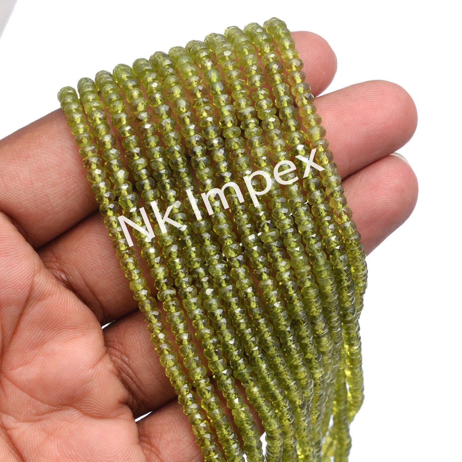 Natural Vessonite Faceted Rondelle Beads, 3.5 mm To 4.5 mm, SKU275