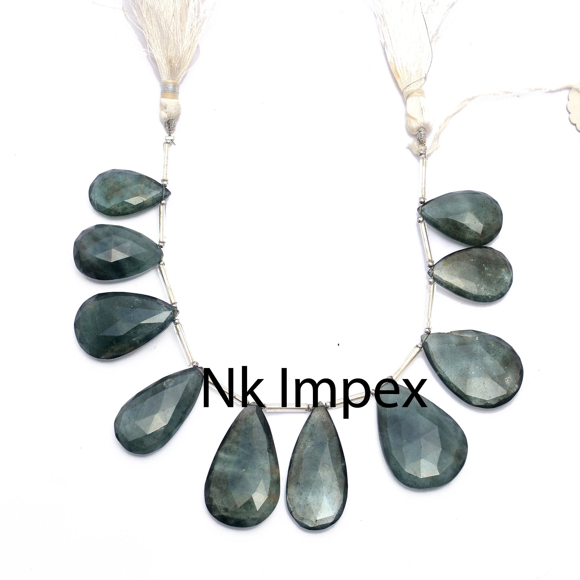 Natural Moss Aquamarine Pear Cut Layout, Handmade Beads, AAA Quality, Gift For Her, Jewelry Beads, SKU310