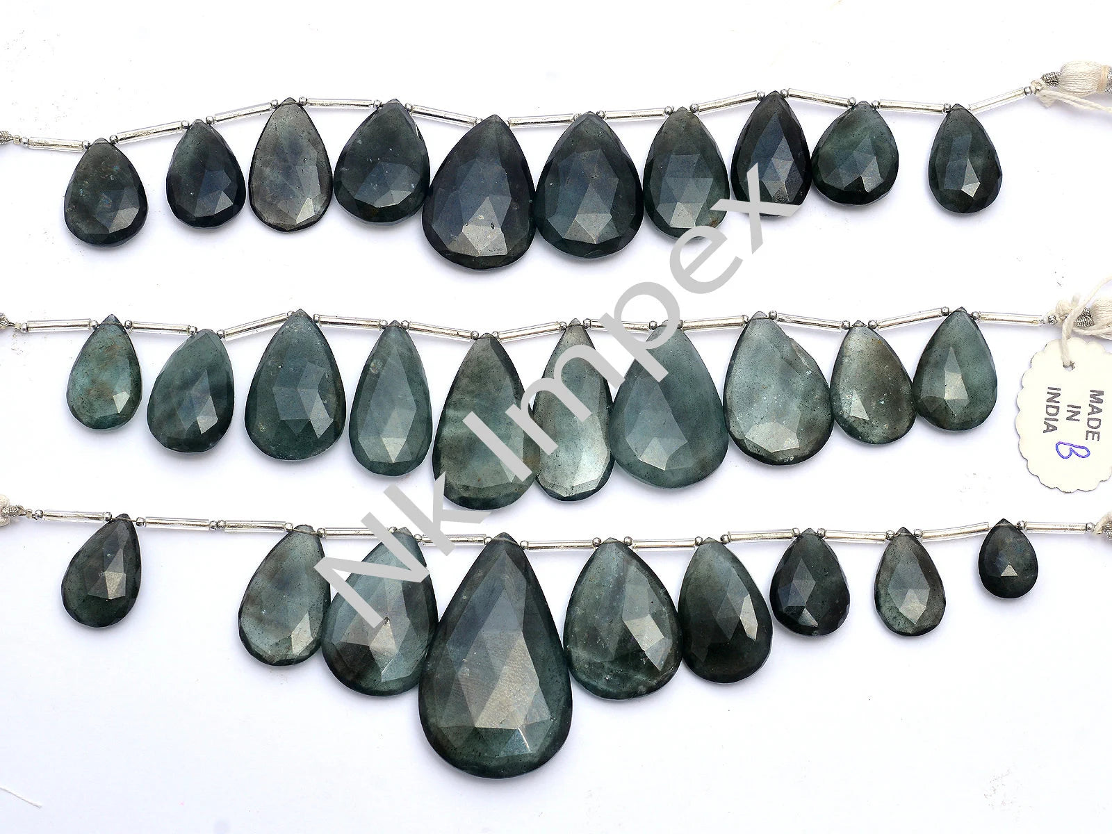 Natural Moss Aquamarine Pear Cut Layout, Handmade Beads, AAA Quality, Gift For Her, Jewelry Beads, SKU310