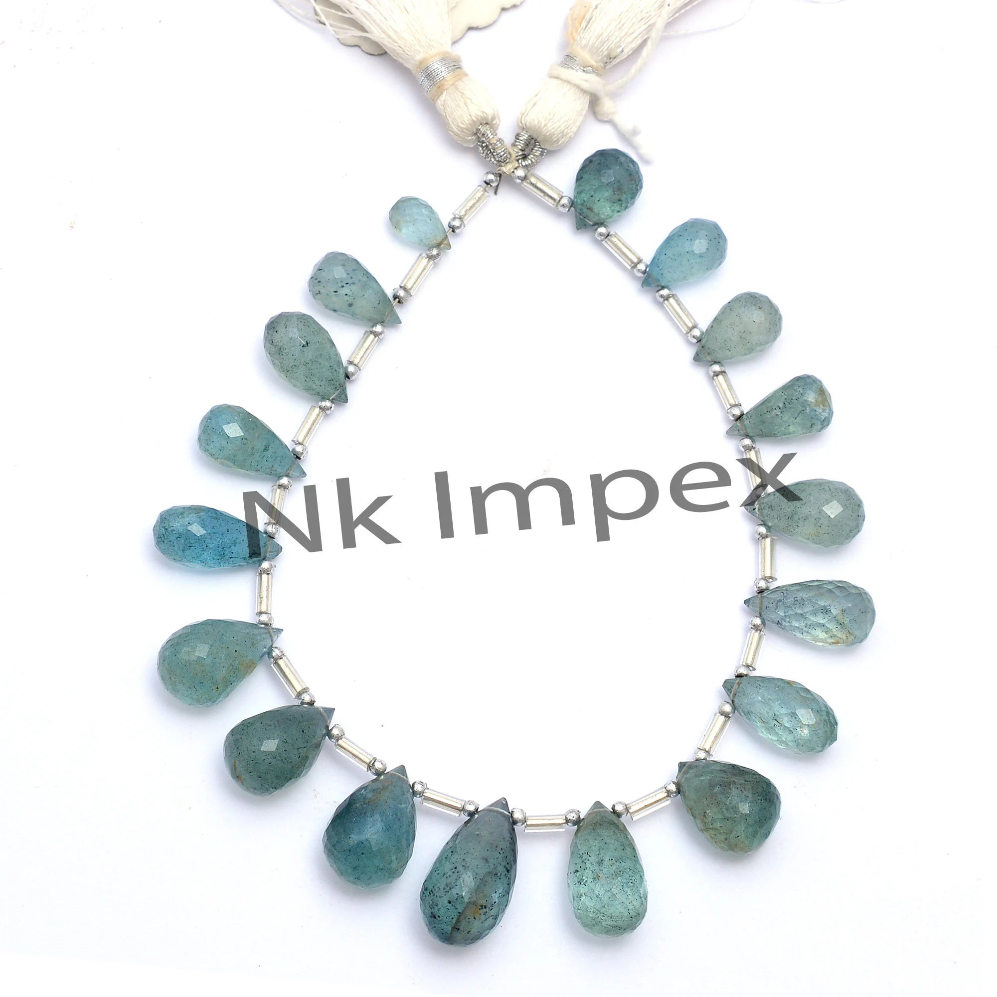 Natural Moss Aquamarine Tear Drop Cut Briolettes 8 Inches, AA Quality, Handmade Beads, Gift For Her, Jewelry Beads, SKU No. 311