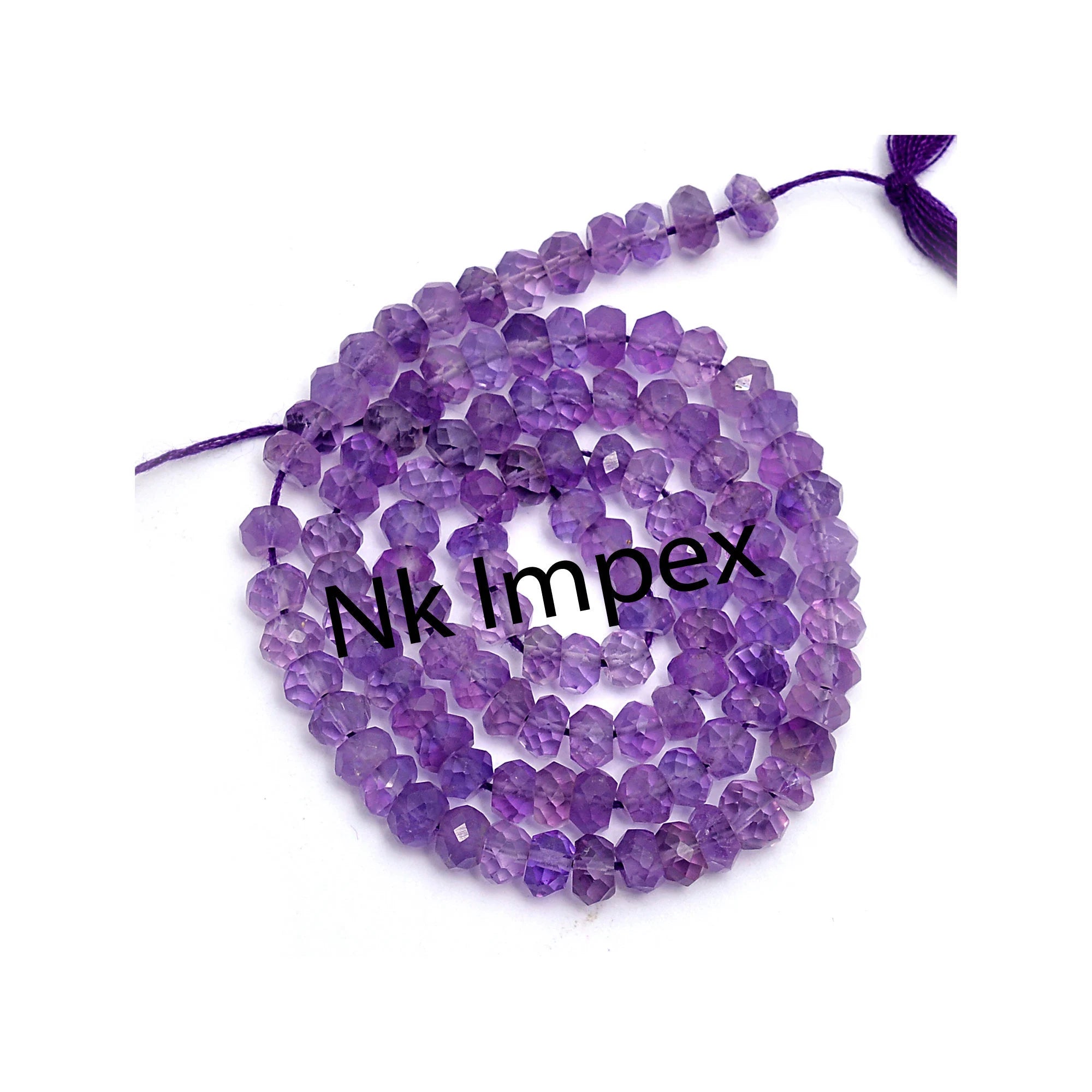Natural Amethyst Beads for Jewelry Making - Healing Gemstone Beads, Faceted Amethyst Beads for Bracelets, Necklaces & DIY Craft Projects