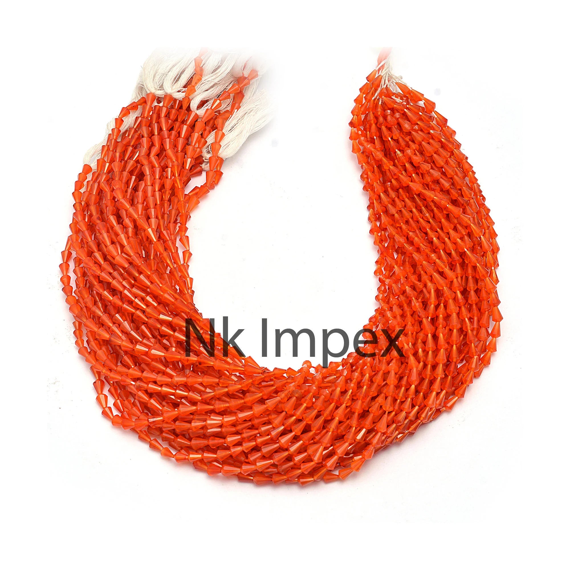 Carnelian Faceted Straight Drill Drops Beads, Orange Carnelian Drops Beads, Carnelian Jewelry Making Gemstone Beads, 14.5 Inch