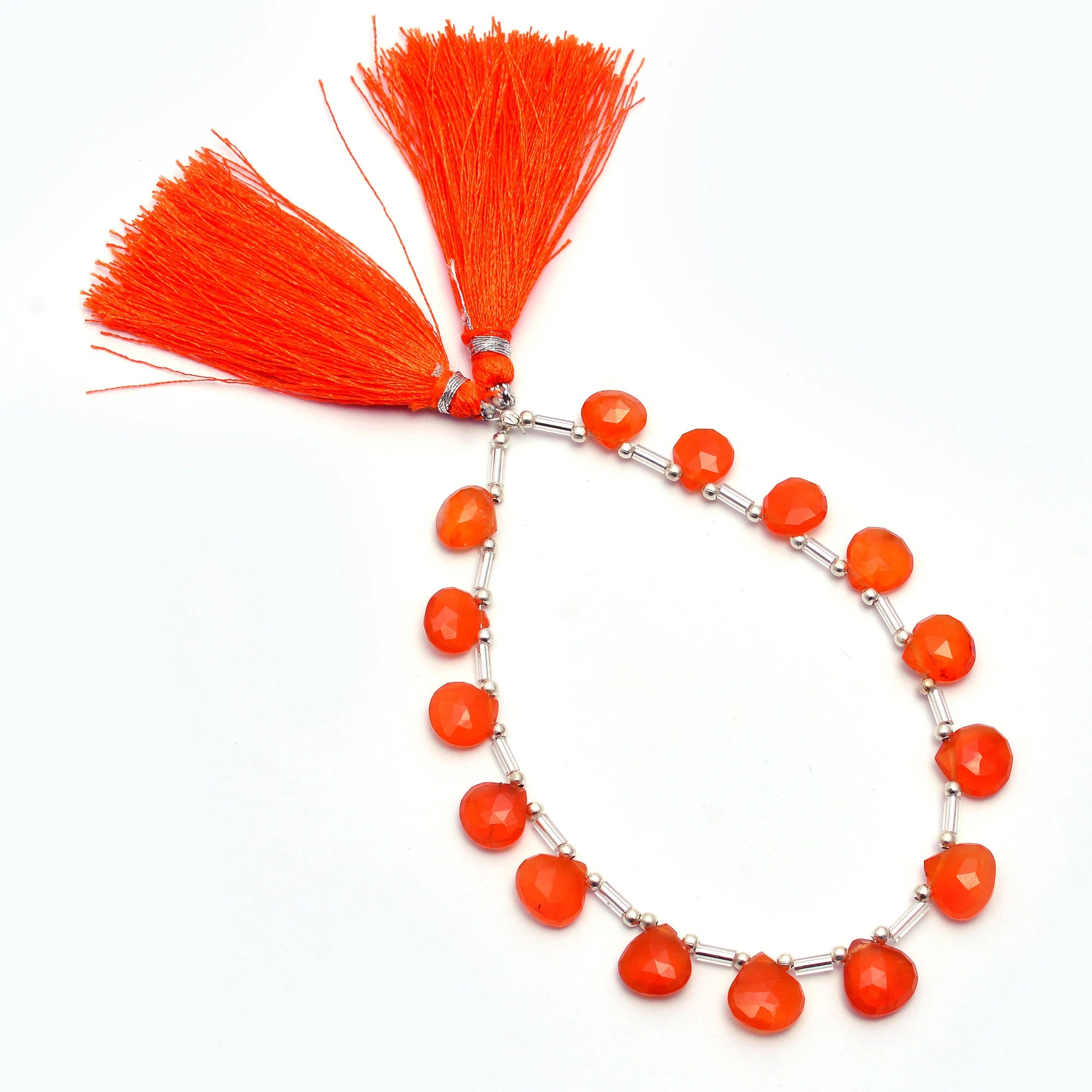 Natural Carnelian Faceted Heart Shape Beads, 6x6 mm To 10x10 mm, Carnelian Heart Shape, Carnelian Jewelry Making Beads, 8 Inch, SKU1106