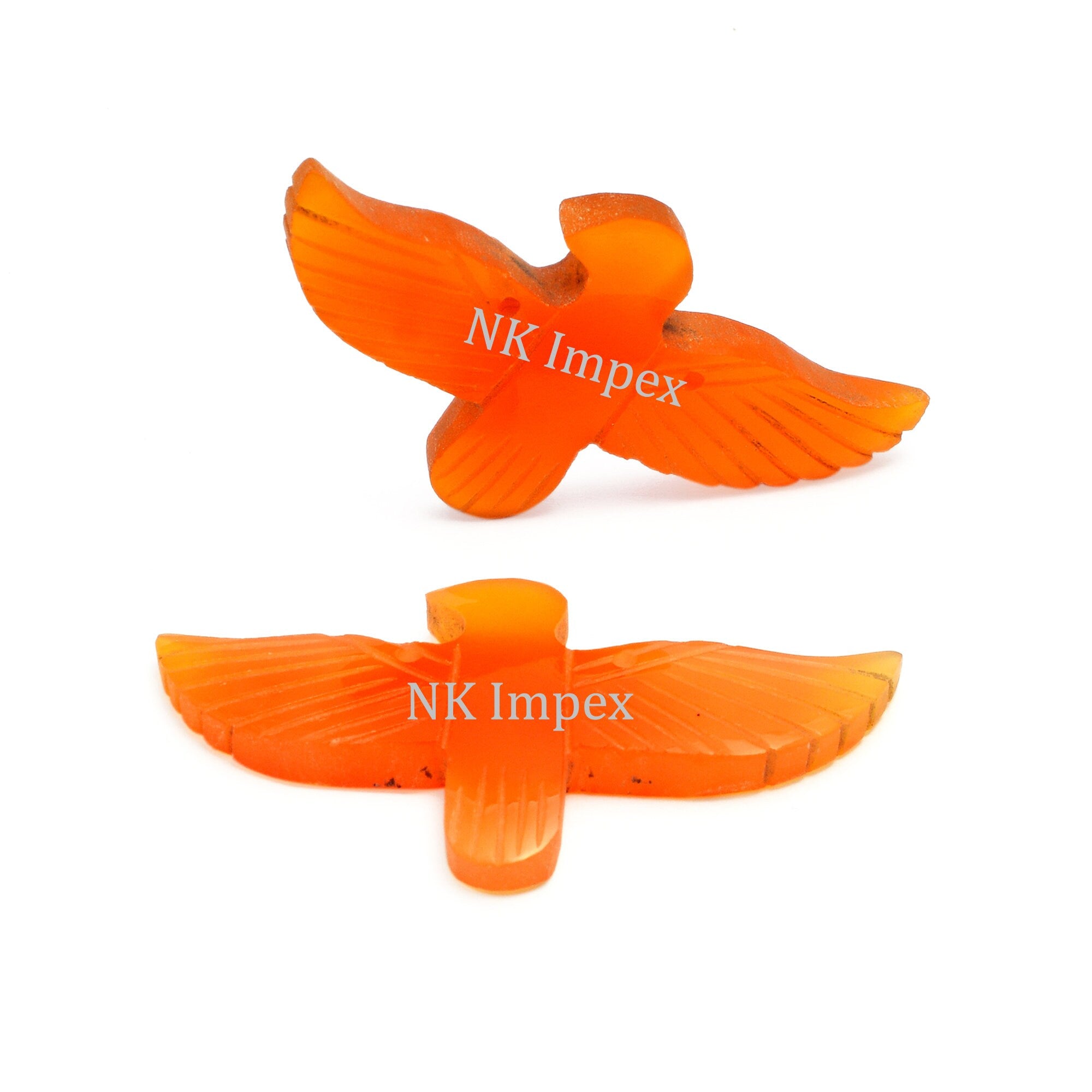 Onyx Gemstone Eagle Pendant Necklace, Gemstone Carving, Natural Orange Onyx Eagle Pendant, Eagle Carving Pendant Gift for Mom (SKU1087)