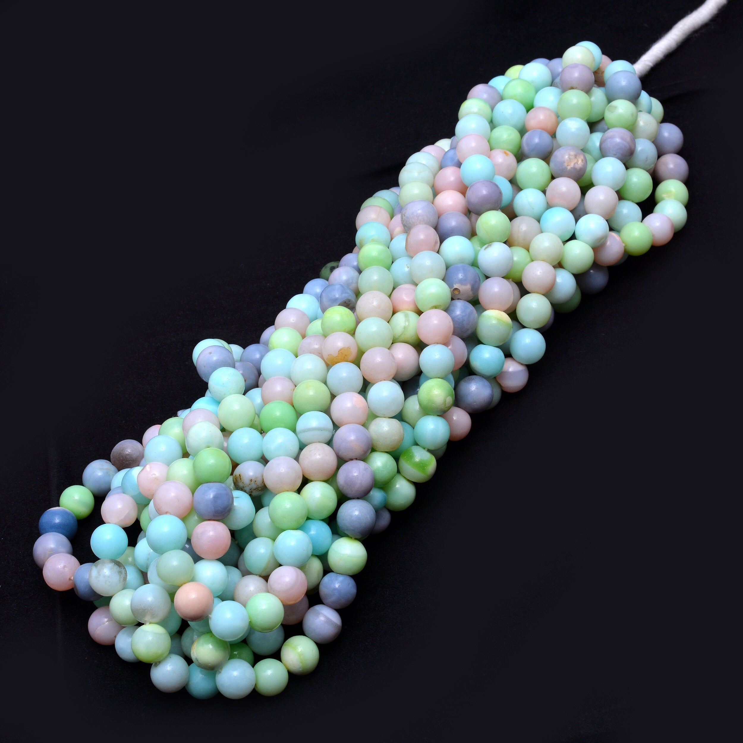 Multi Opal Smooth Round Balls Beads, 8 mm To 9 mm, Multi Opal Round Beads, Multi Opal Jewelry Making Gemstone Beads, 16 Inch Strand, SKU1066