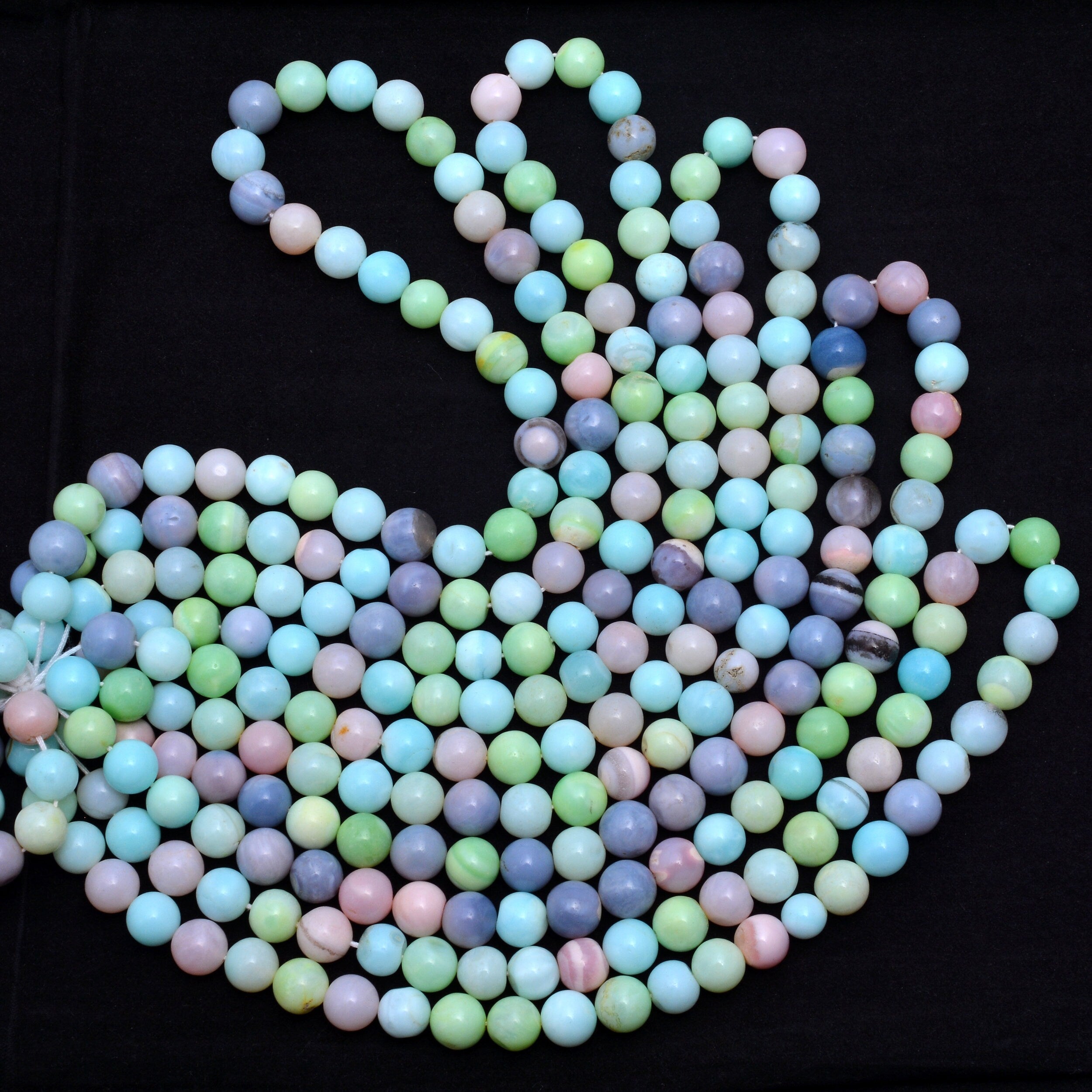 Multi Opal Smooth Round Balls Beads, 8 mm To 9 mm, Multi Opal Round Beads, Multi Opal Jewelry Making Gemstone Beads, 16 Inch Strand, SKU1066