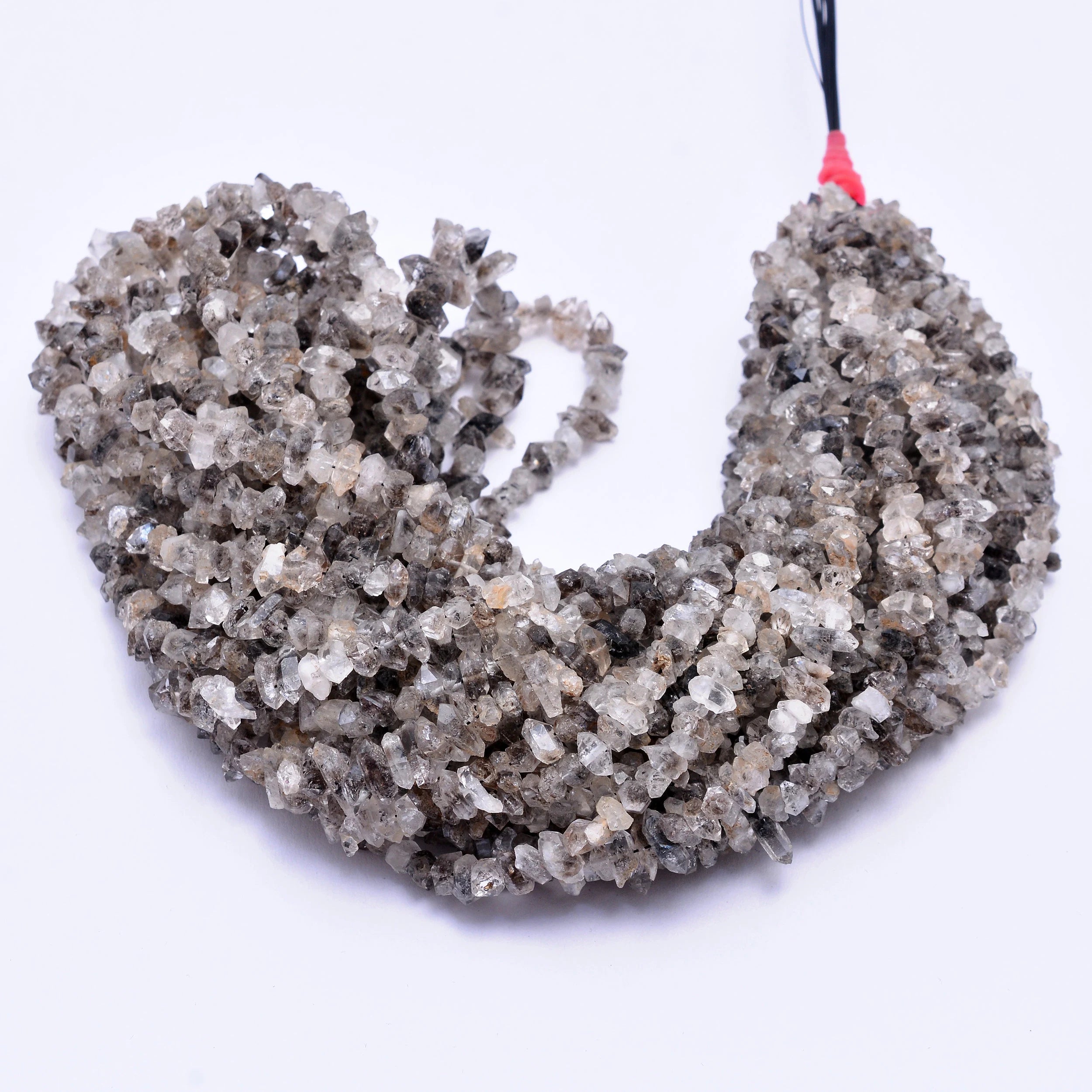Herkimer Diamond Quartz Faceted Chips Beads, 4 mm To 6.5 mm, Diamond Organic Beads, Diamond Quartz Uncut & Nuggets, 18 Inch