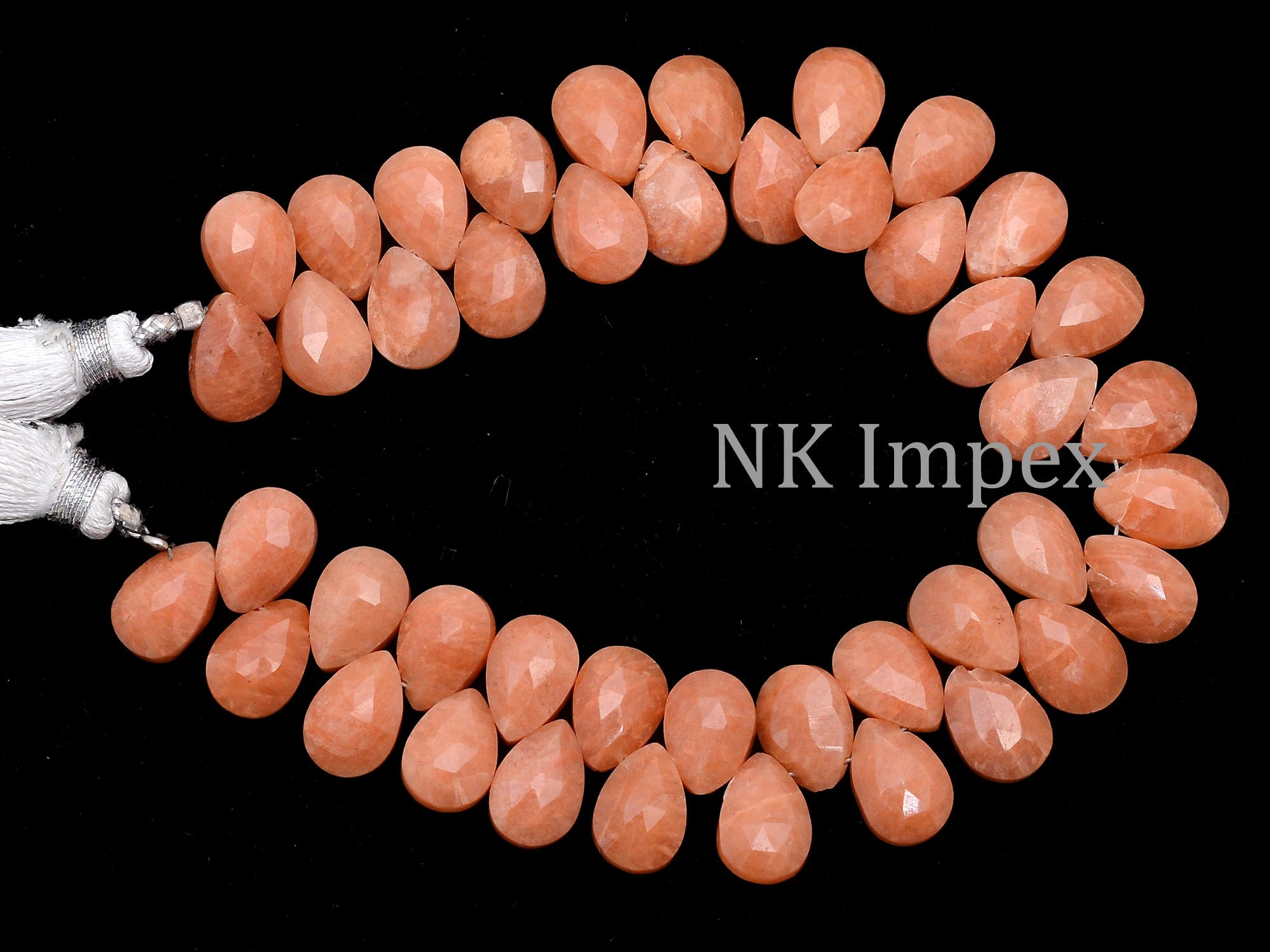 Natural Peach Amazonite Faceted Pear Beads, 7x10 mm, Amazonite Jewelry Making Gemstone Beads, 7 Inches Strand, (SKU1124)