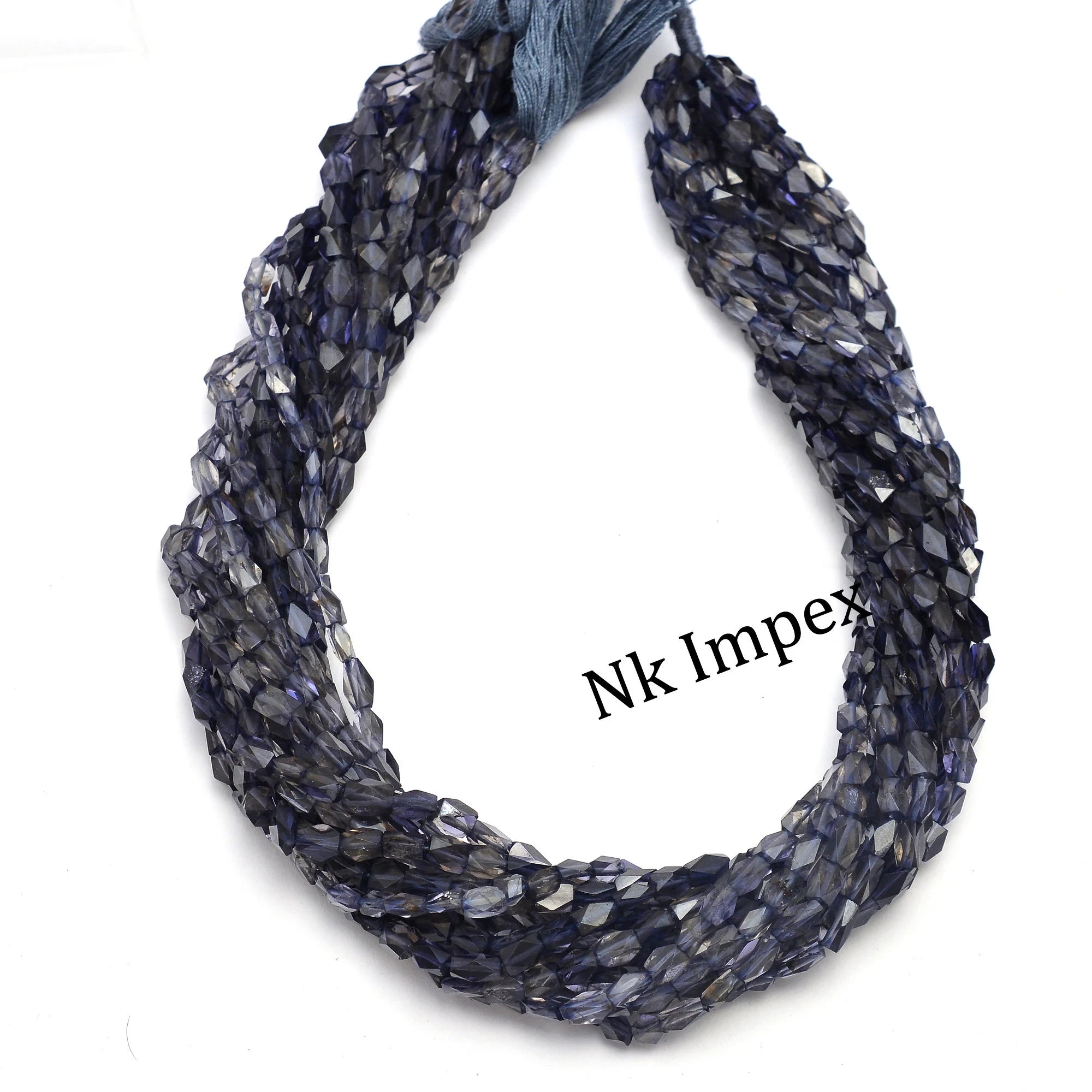 Iolite Faceted Top Drill Rectangle Beads, 3x4 mm To 5x6 mm, Iolite Top Drill Beads, Blue Iolite Rectangle, Iolite Jewelry Gemstone