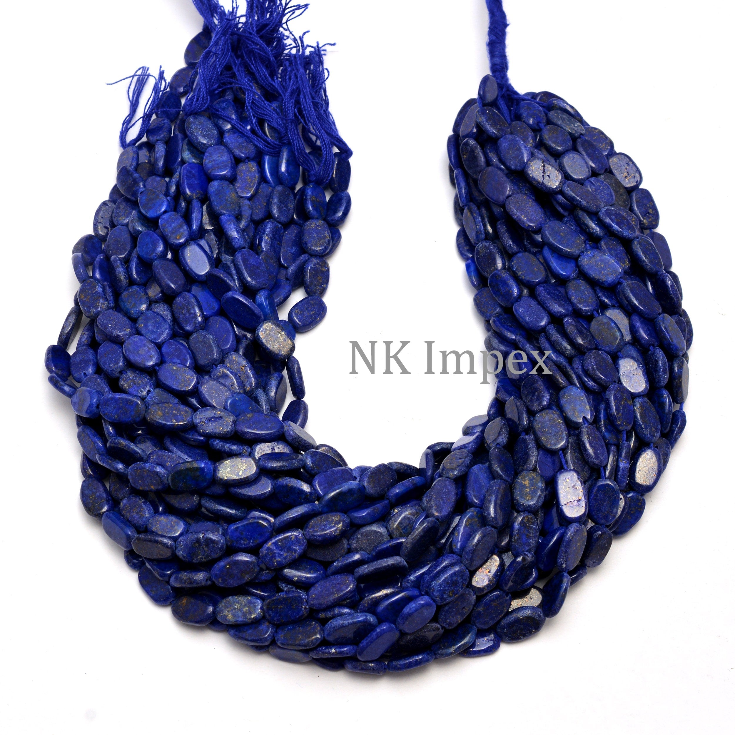 Lapis Lazuli Smooth Tumble Beads, Lapis Tumble Beads, Blue Lapis Handmade Jewelry Making Gemstone Beads,14 Inch Strand, SKU1163