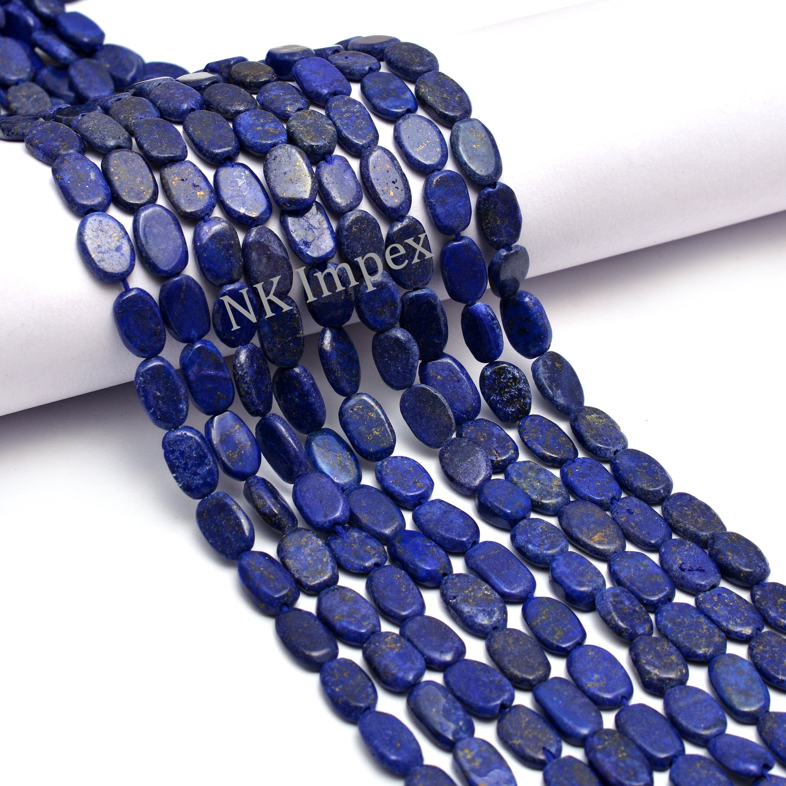 Lapis Lazuli Smooth Tumble Beads, Lapis Tumble Beads, Blue Lapis Handmade Jewelry Making Gemstone Beads,14 Inch Strand, SKU1163