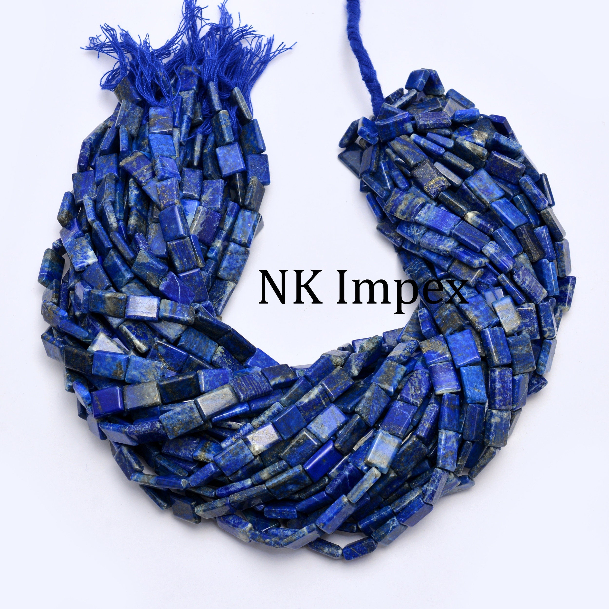Lapis Lazuli Smooth Tablet Beads, 7x9 mm To 9x12 mm, Lapis Lazuli Chewing Gum Beads, Lapis Lazuli Jewelry Making Gemstone Beads,SKU No. 1165