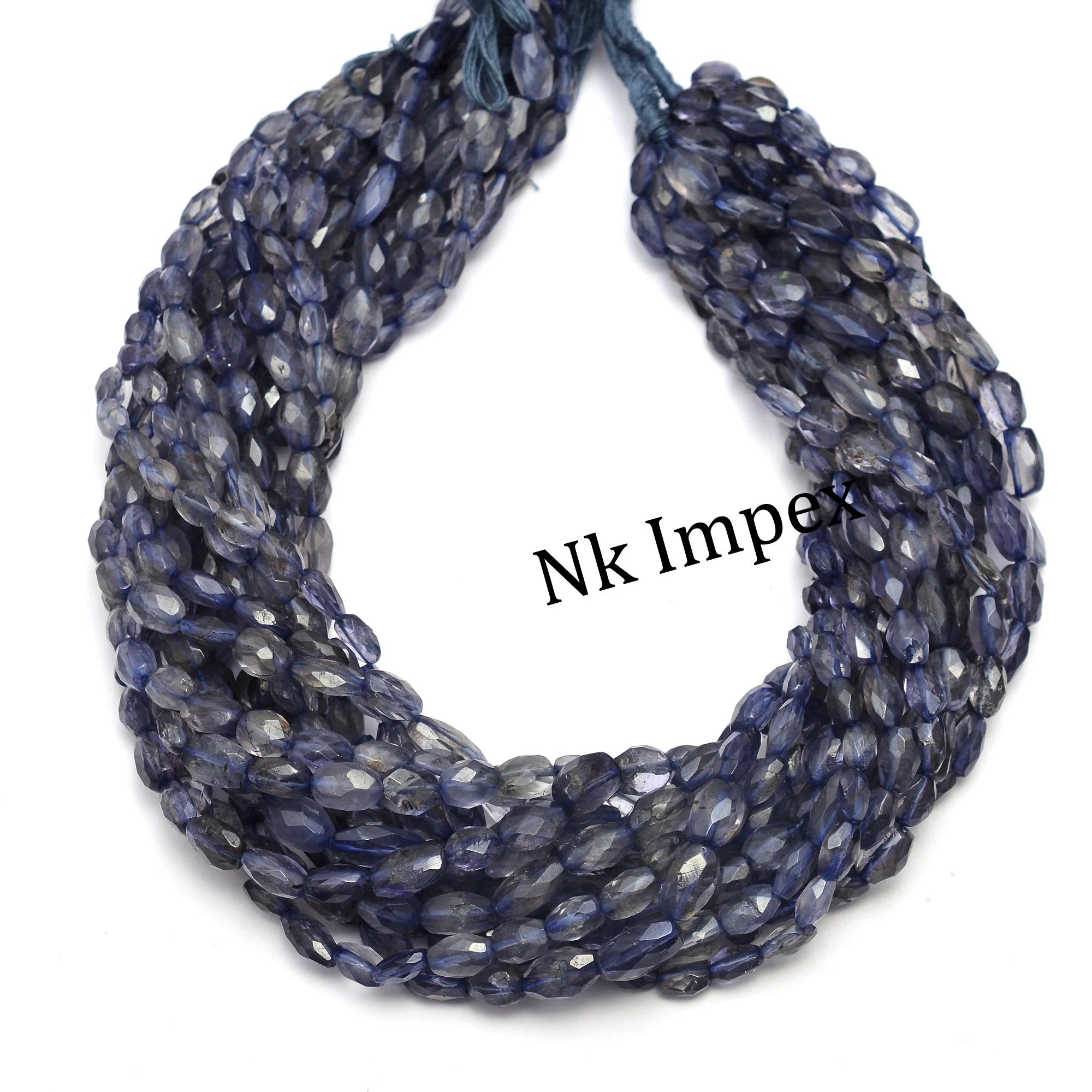 Natural Iolite Faceted Oval Beads, Blue Iolite Oval, Iolite Oval, Gift For Women, Iolite Jewelry Making Gemstone Beads, 14.5 Inches