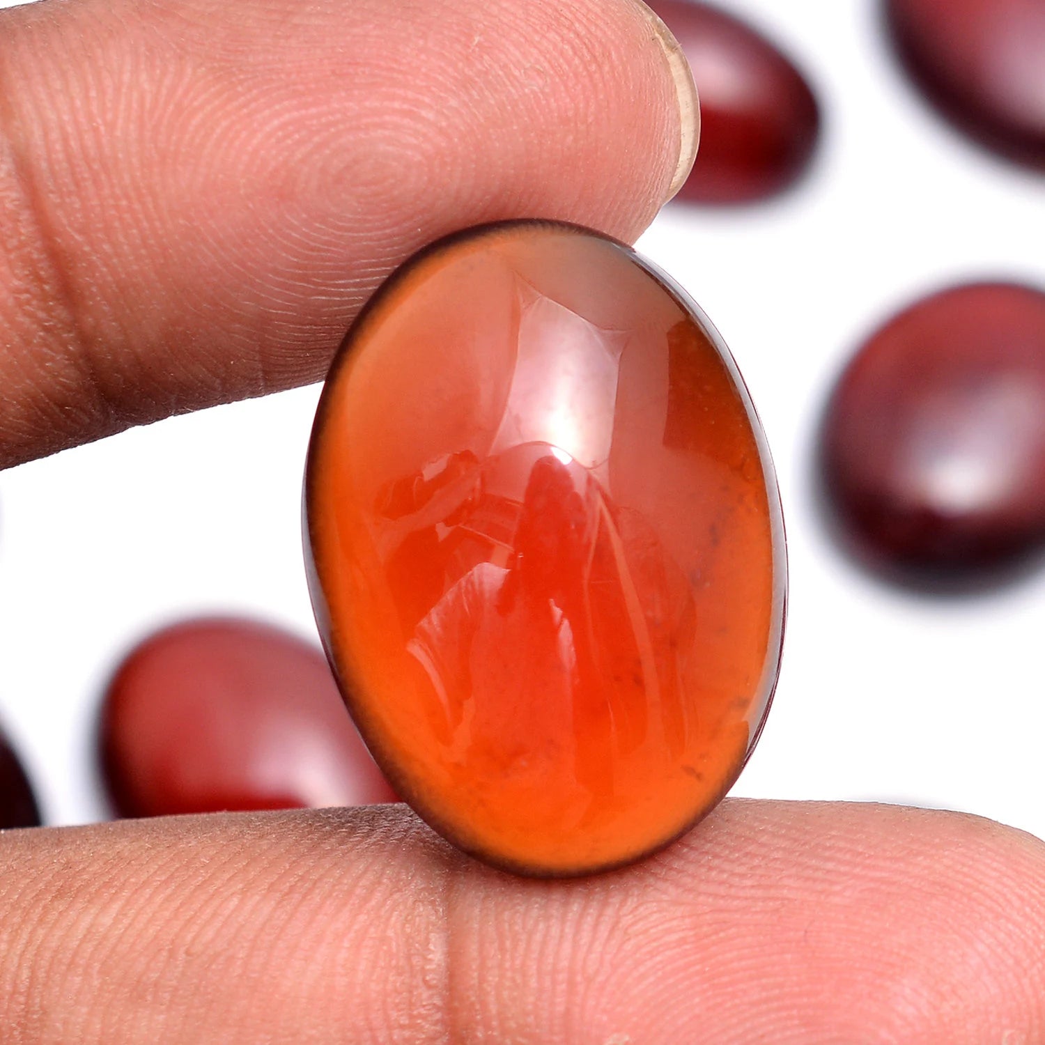 Hessonite Garnet Oval Cabs Loose Gemstone, 8x11 mm To 18x24 mm, Red Hessonite Garnet Oval Ring, Hessonite Jewelry Making Gemstone