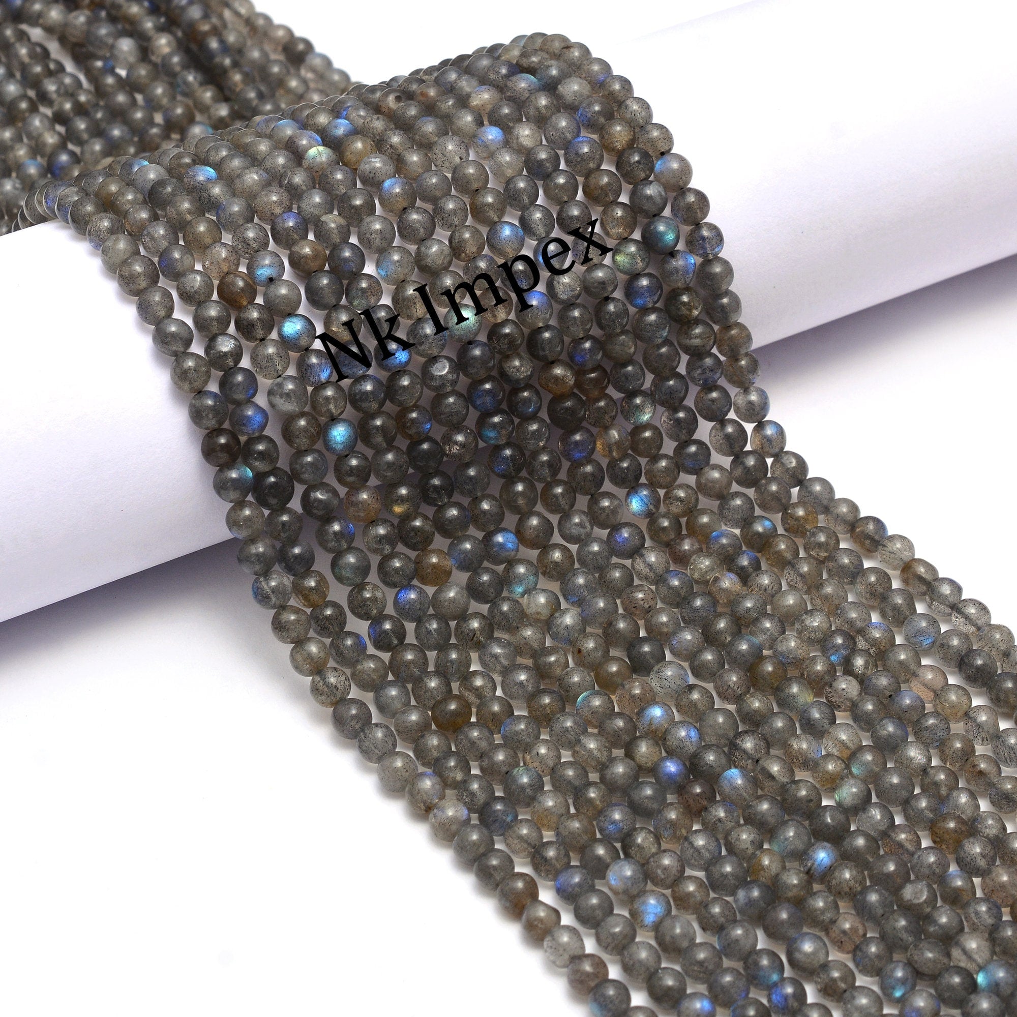 Labradorite Smooth Round Balls Beads. Blue Flash Labradorite Round Beads, Purple Labradorite Jewelry Making Gemstone Round Beads