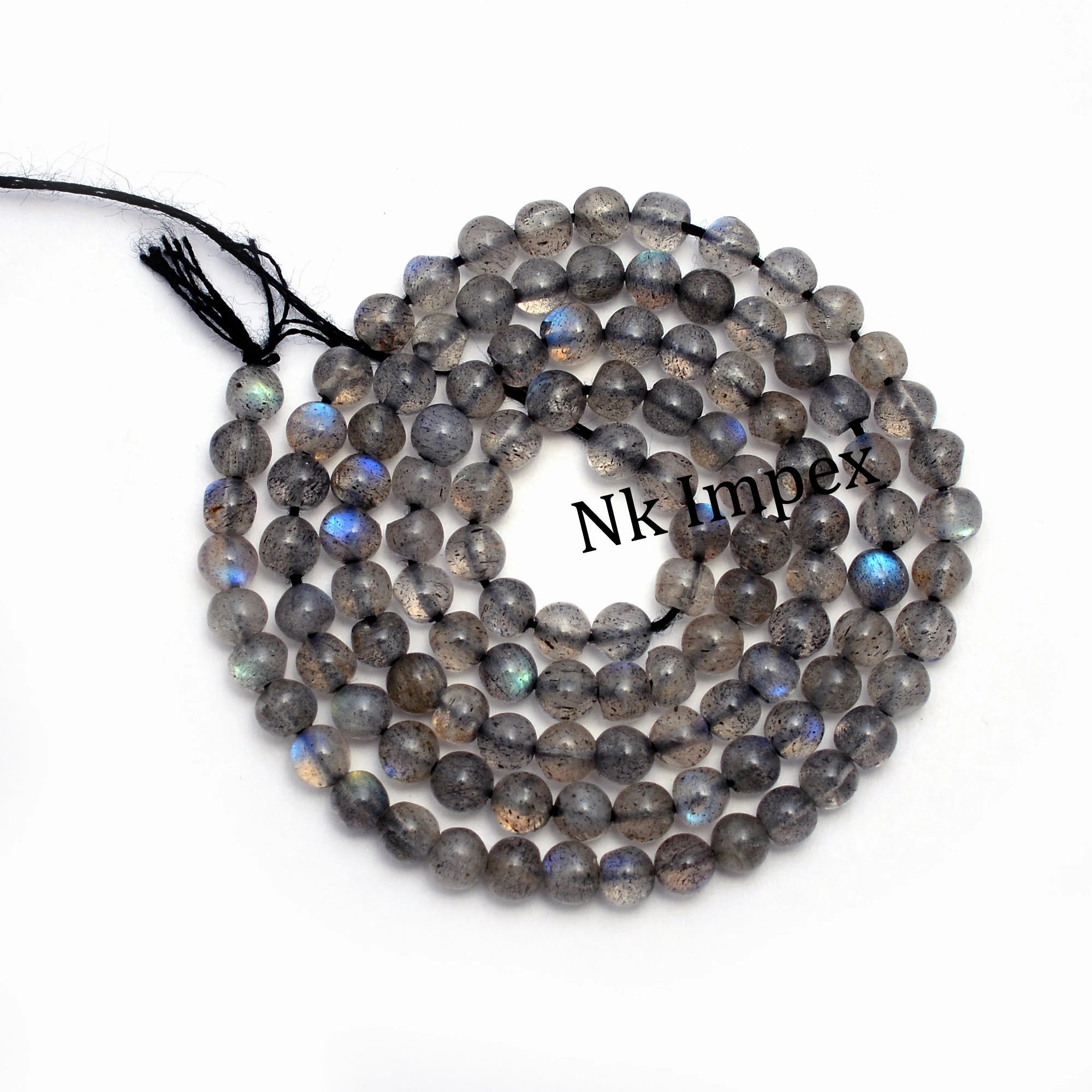 Natural Labradorite Round Beads, 2 To 3mm Bead, Blue Flash Smooth Balls, Labradorite Jewelry Making Gemstone Beads, 14 Inch Strand (SKU1295)