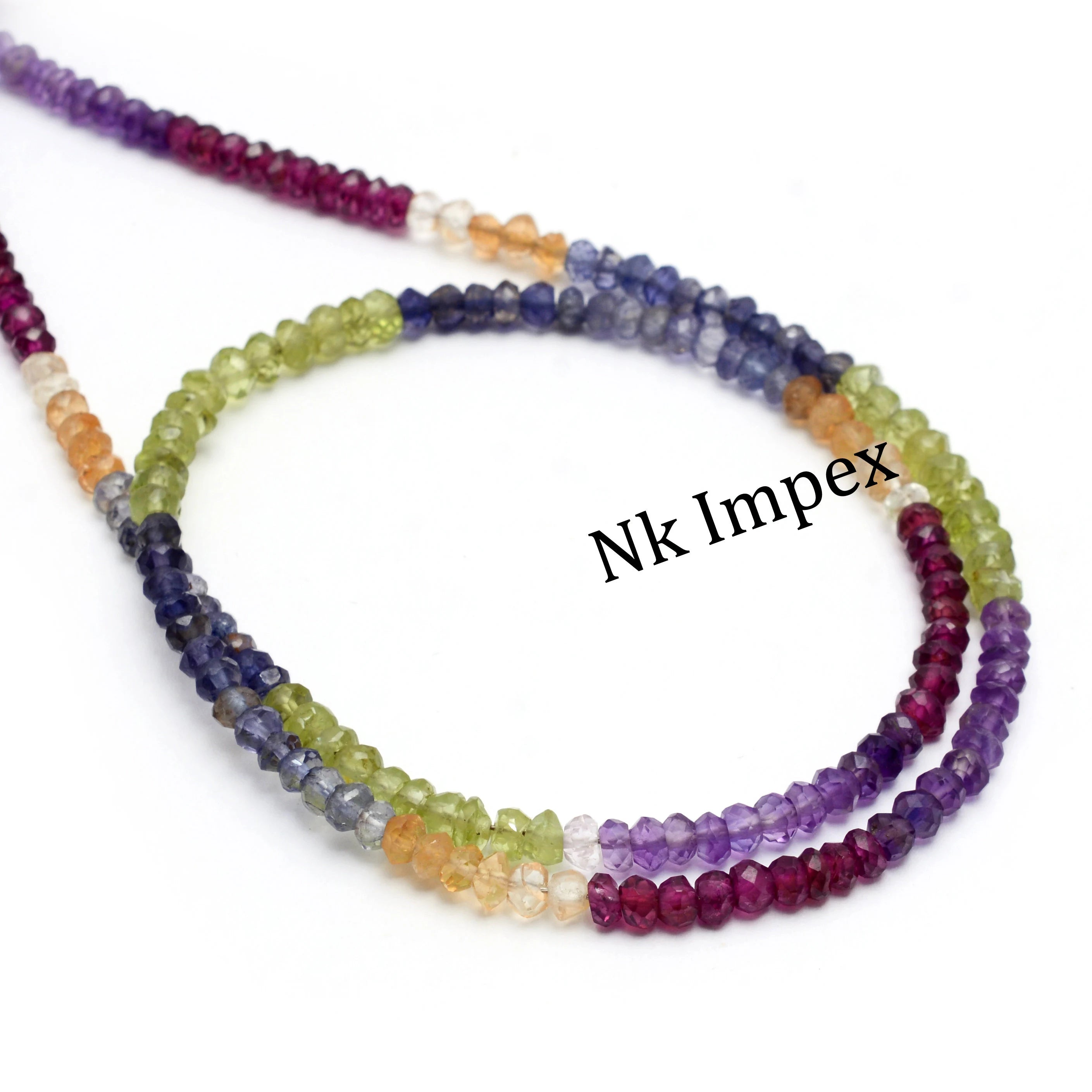 3 mm Natural Gemstone Beads, Mix Stone Micro Faceted Rondelle Beads, Jewelry Making Beads, Rainbow Color Beads, Wholesale Supplier (SKU1395)
