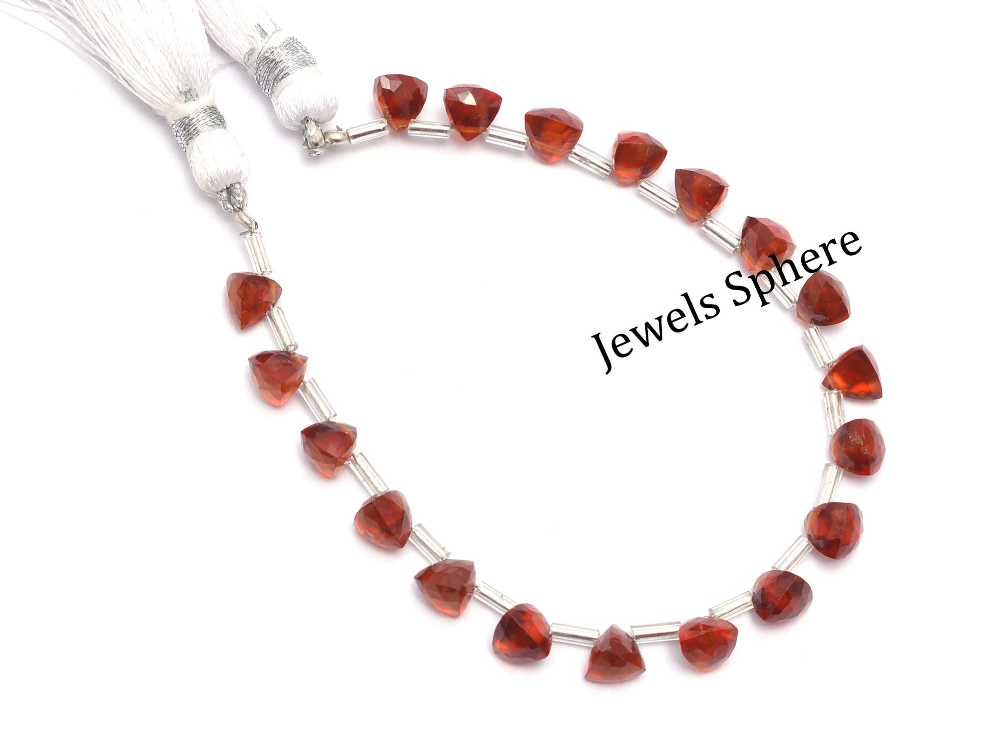AAA Quality Hessonite Garnet Faceted Triangle Shape Briolettes, SKU904