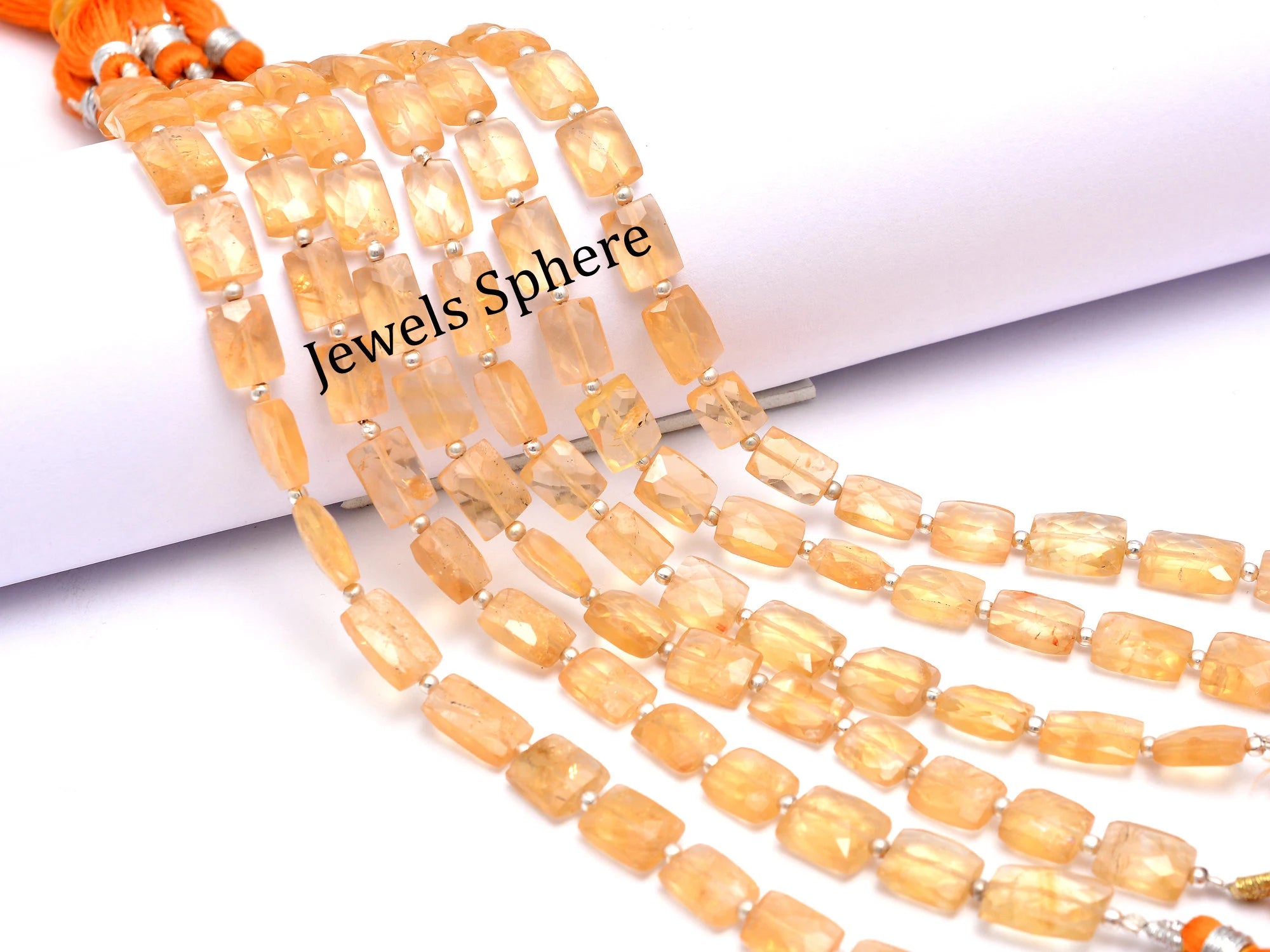 Natural Citrine Faceted Chewing Gum Shape Beads Briolettes, SKU857