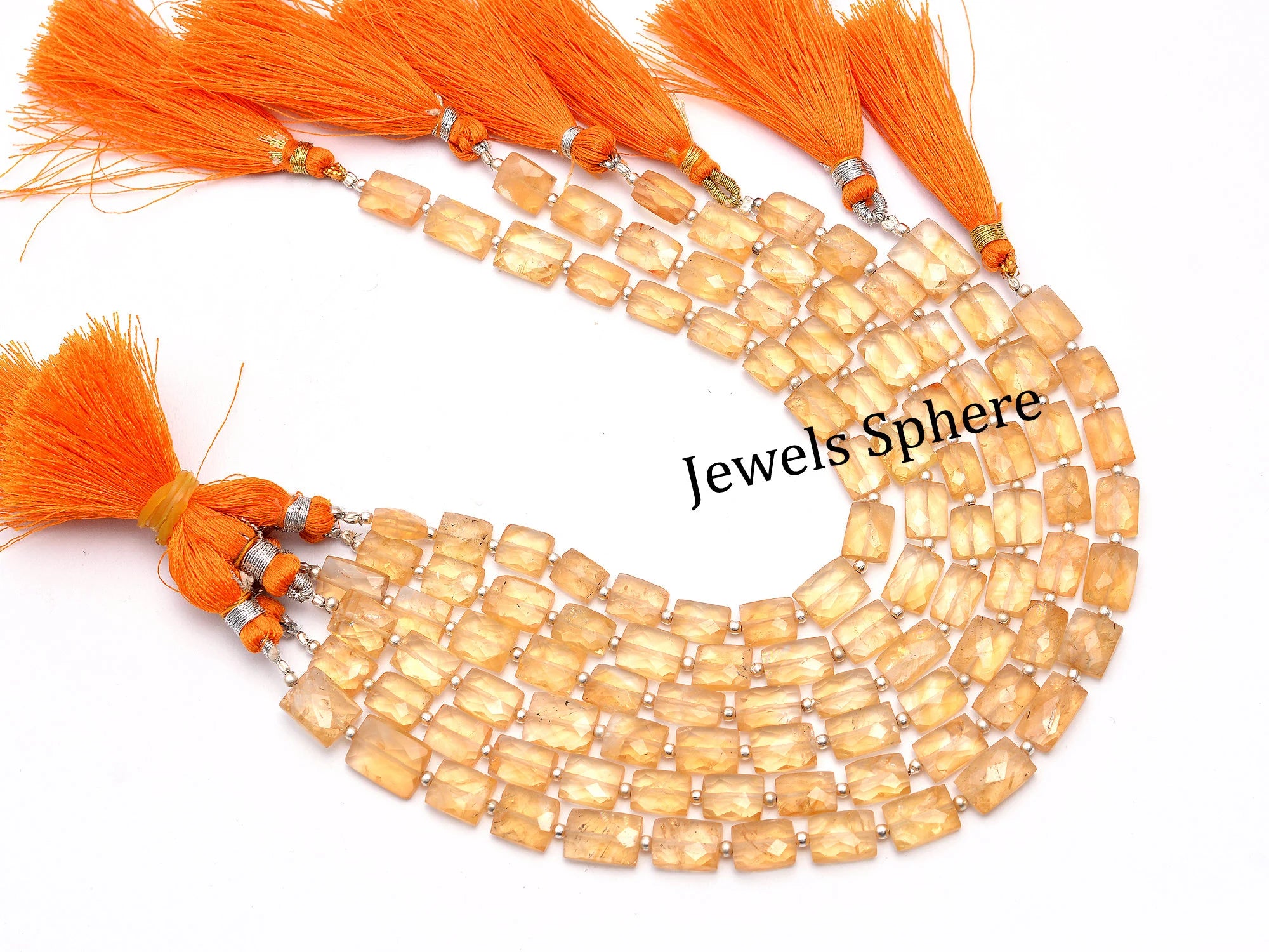 Natural Citrine Faceted Chewing Gum Shape Beads Briolettes, SKU857