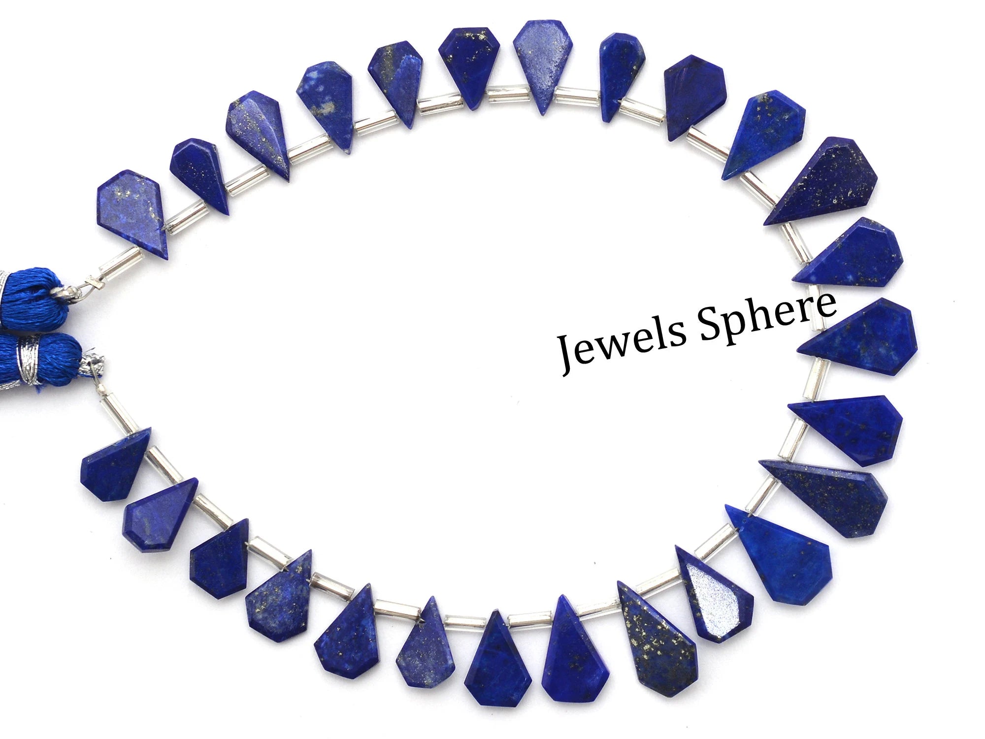Lapis Lazuli Five Corner Faceted Pear Beads, 7x10 mm To 10x16 mm, SKU936