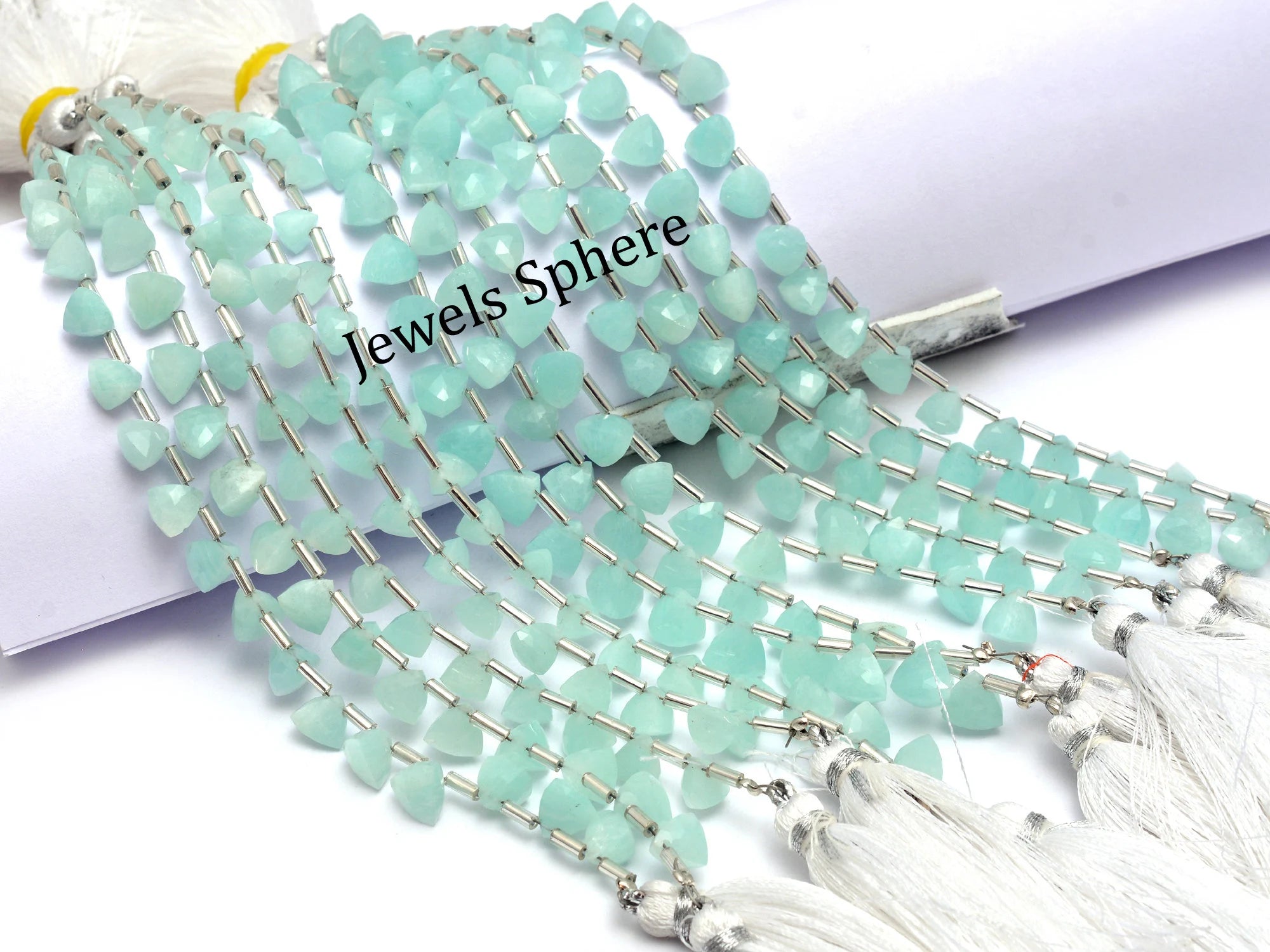 AAA Quality Aqua Amazonite Triangle Shape Briolettes, SKU907