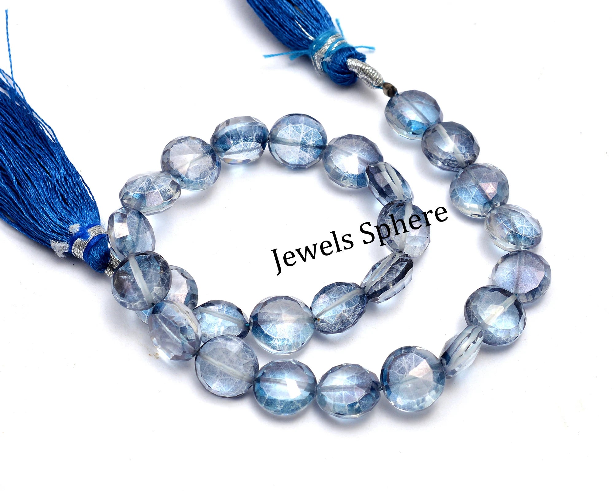 AA Quality Kyanite Faceted Coin Shape Beads, SKU770