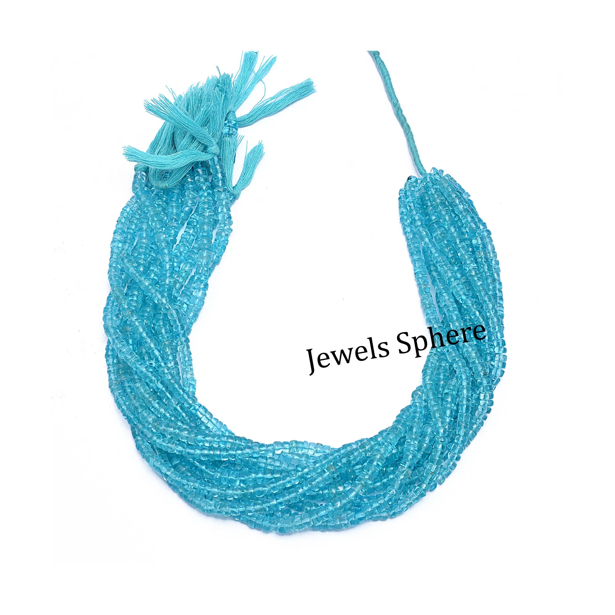 AAA Quality Sky Apatite Smooth Tyre Beads, 4.5 mm To 5.5 mm, Apatite Tyre Beads, Apatite Wheels, Jewelry Making Beads, 14 Inch, SKU358