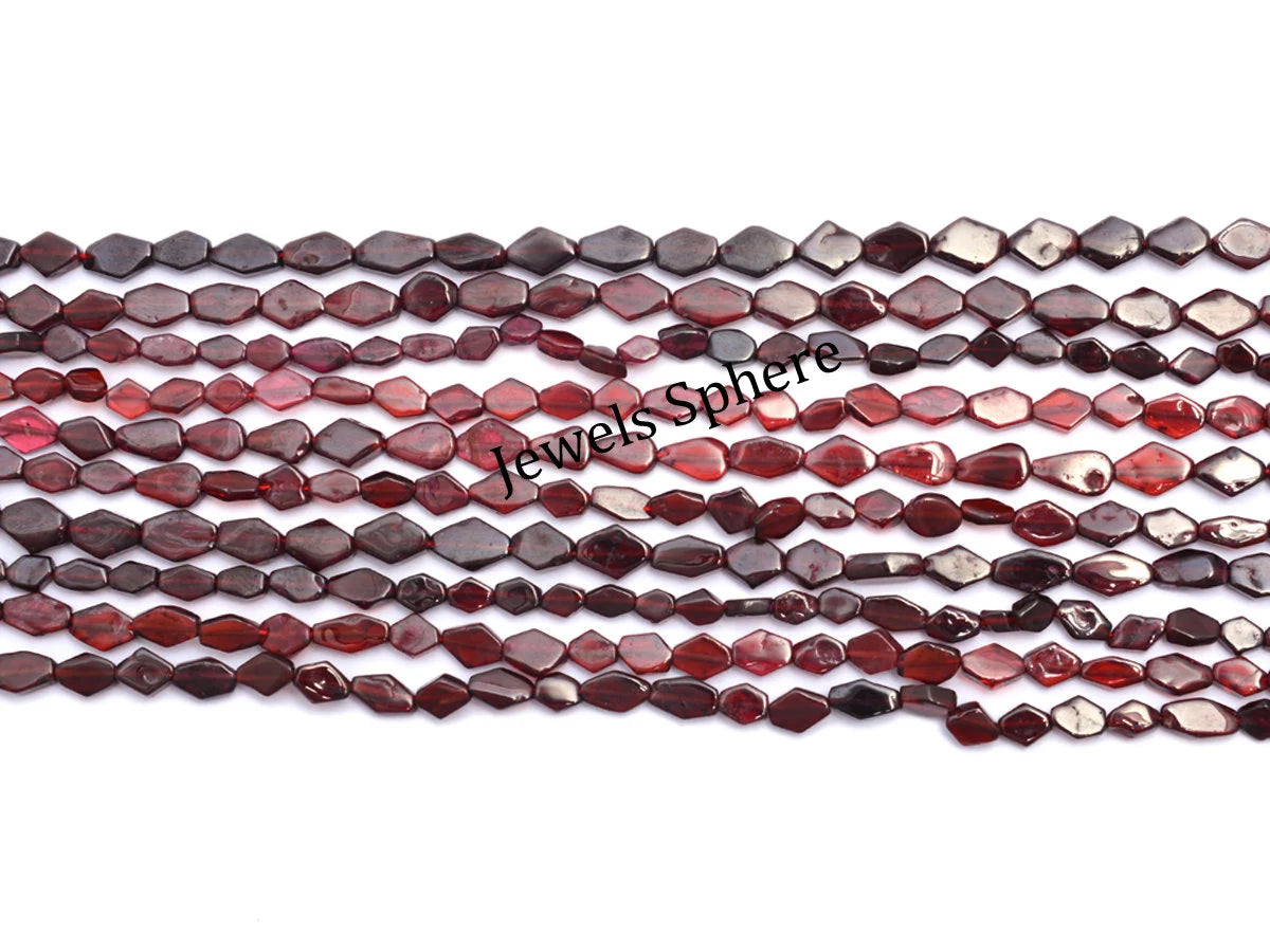 Natural Red Garnet Rhombus Smooth Fancy Shape Beads, 5x7 mm To 6x10 mm, SKU265