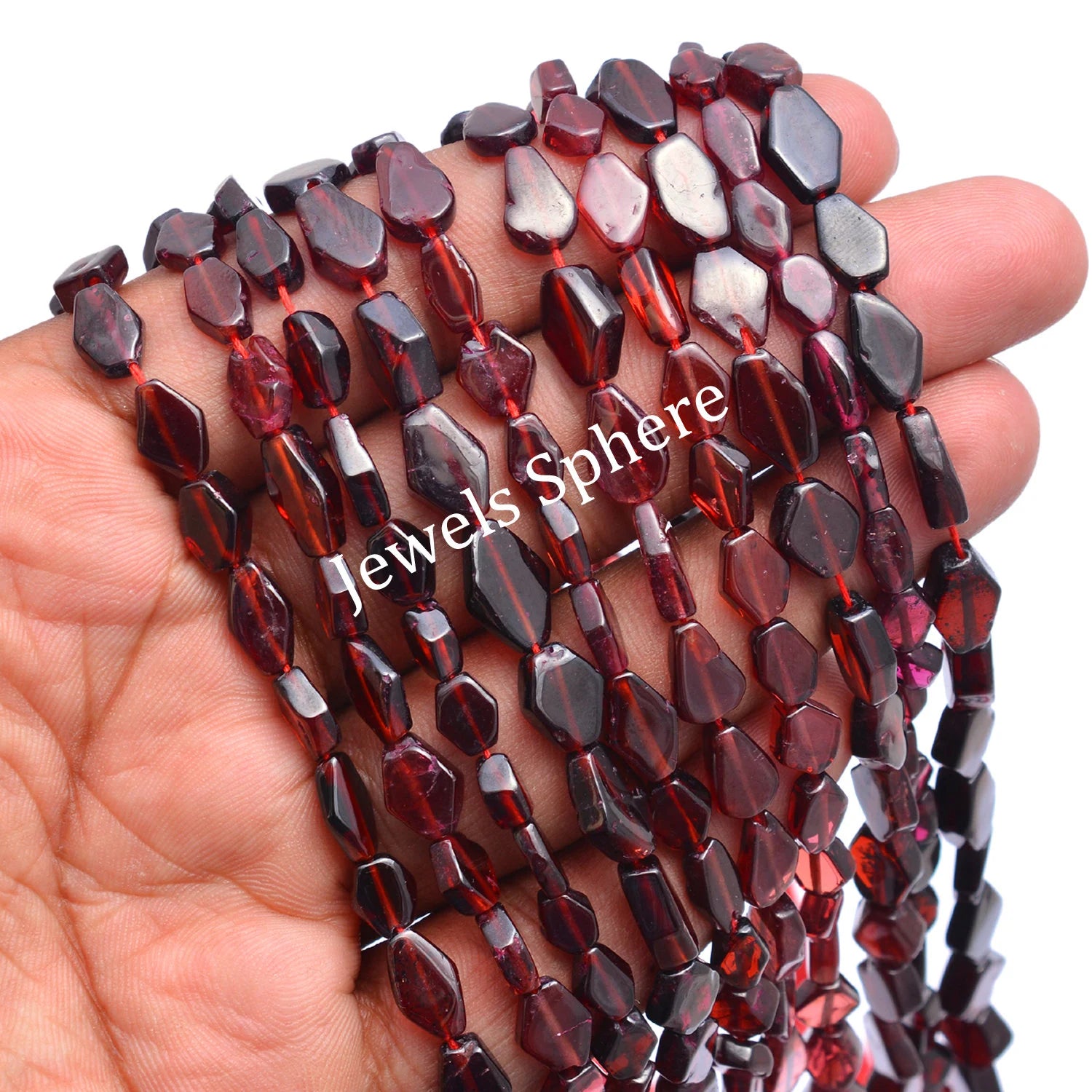 Natural Red Garnet Rhombus Smooth Fancy Shape Beads, 5x7 mm To 6x10 mm, SKU265