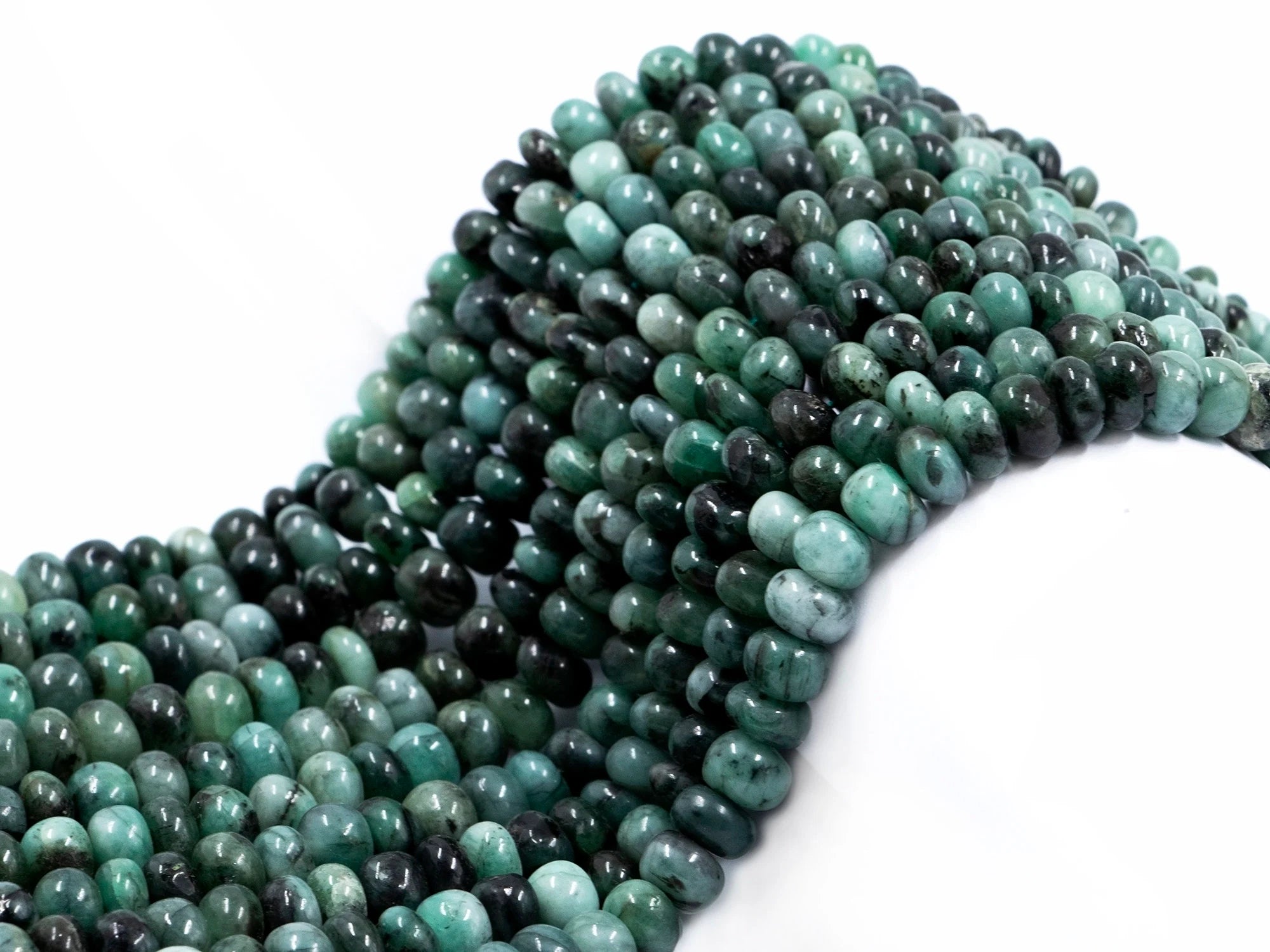 Sakota Emerald Smooth Rondelle Beads, 6 mm To 8.5 mm, Emerald Rondelle Beads, Emerald Beads, Emerald Jewelry Making Gemstone Beads